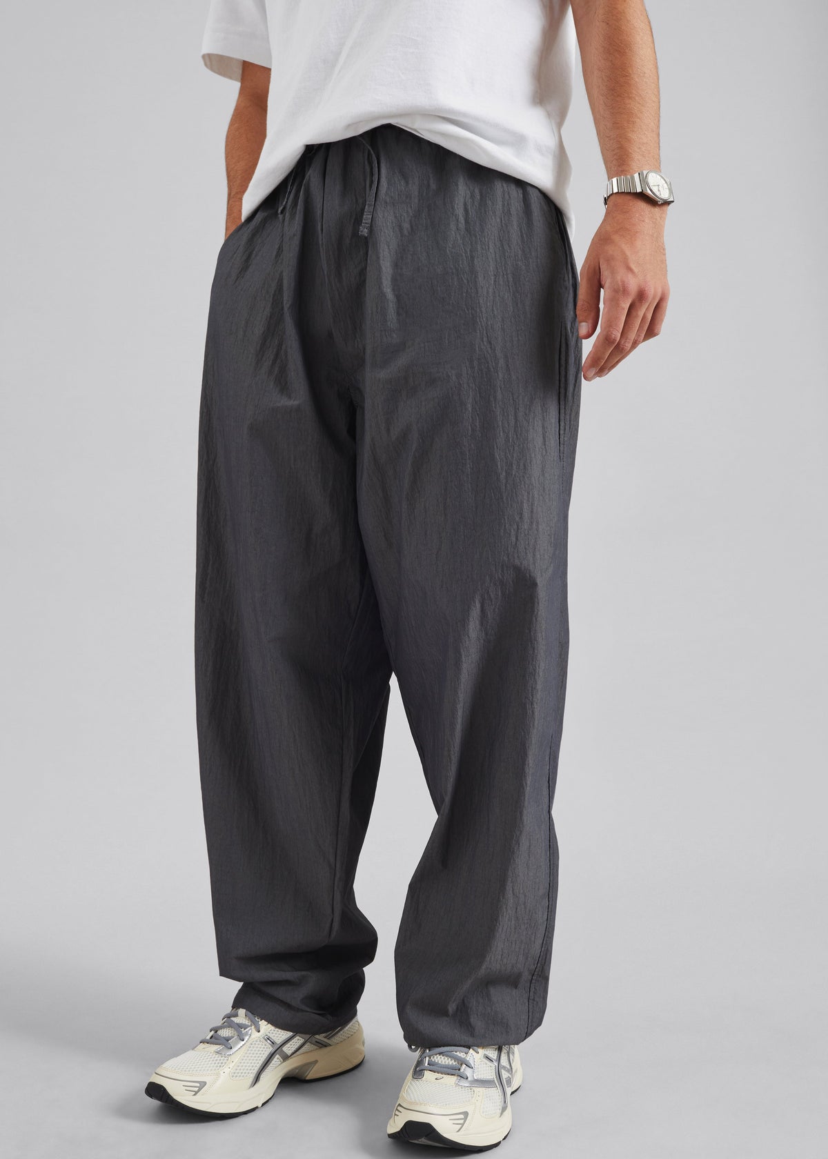 Ohio Crinkled Poplin Pants - Slate Grey – view 8 of 11