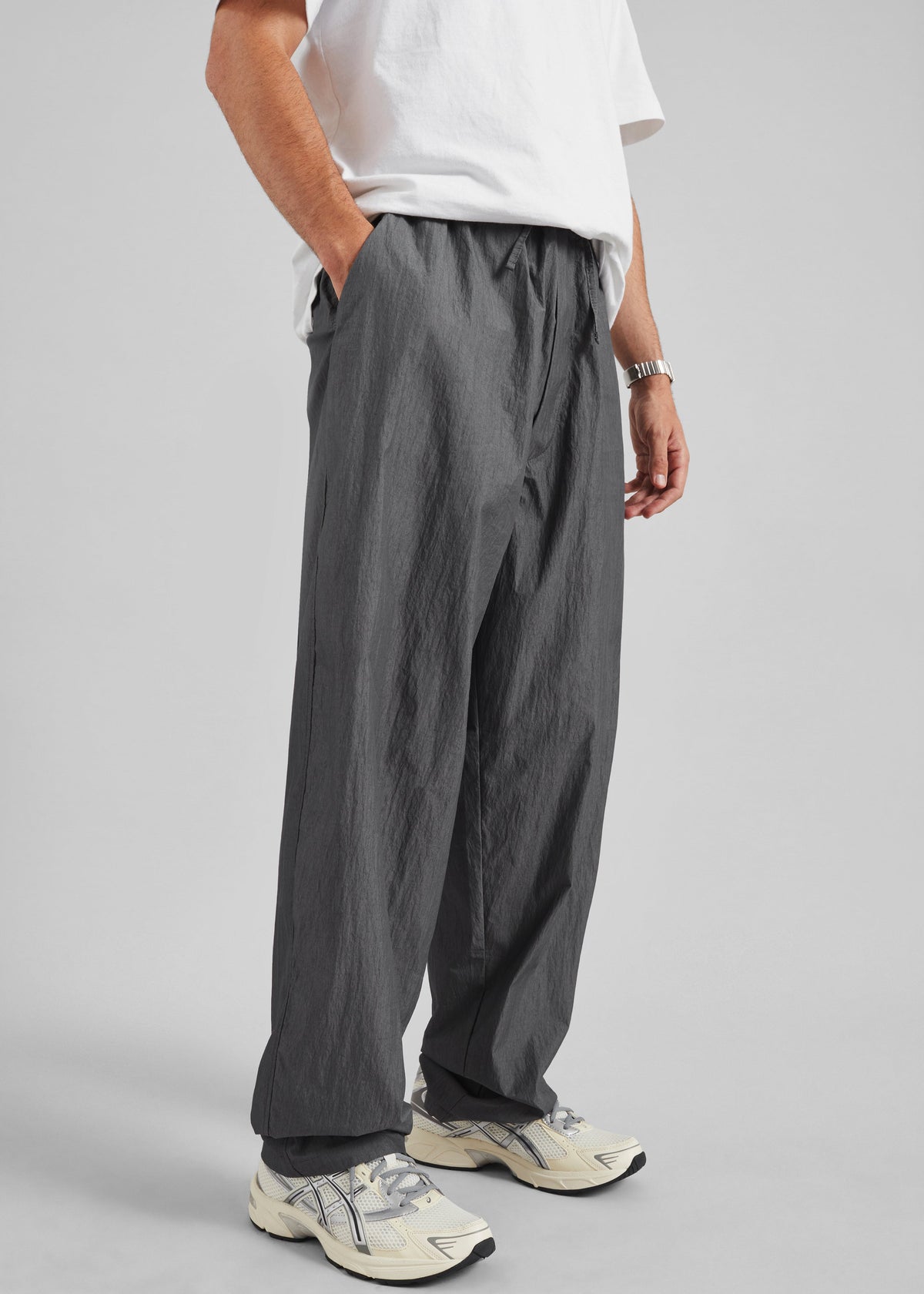 Ohio Crinkled Poplin Pants - Slate Grey – view 4 of 11
