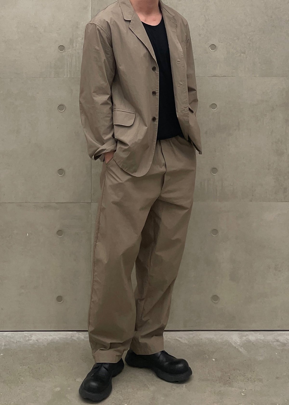 Ohio Crinkled Poplin Pants - Taupe – view 7 of 9