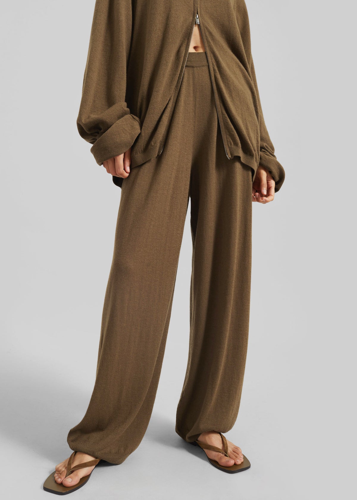 Olia Knit Joggers - Dark Camel – view 2 of 8