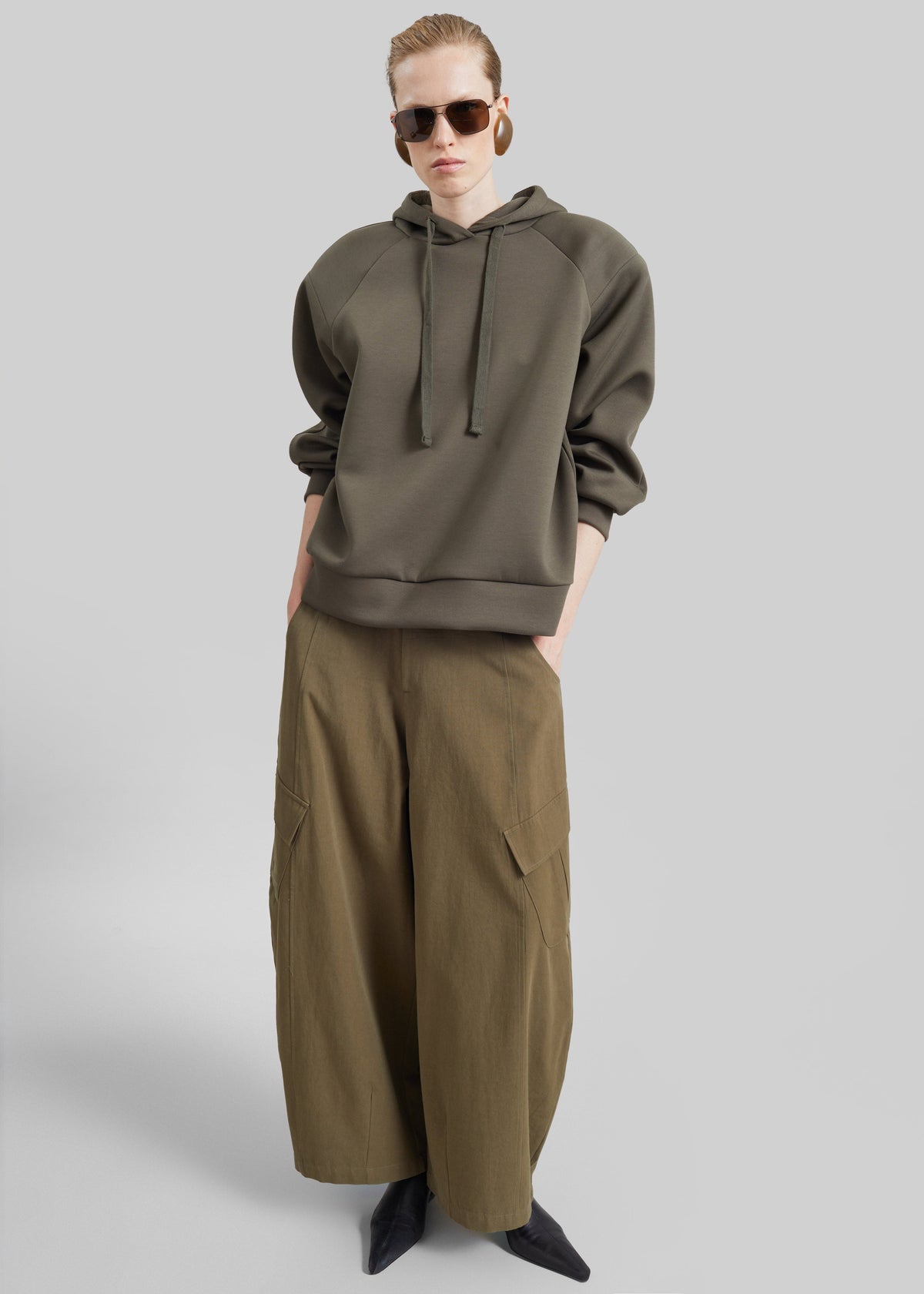 Olian Neoprene Hoodie - Dark Olive – view 5 of 7