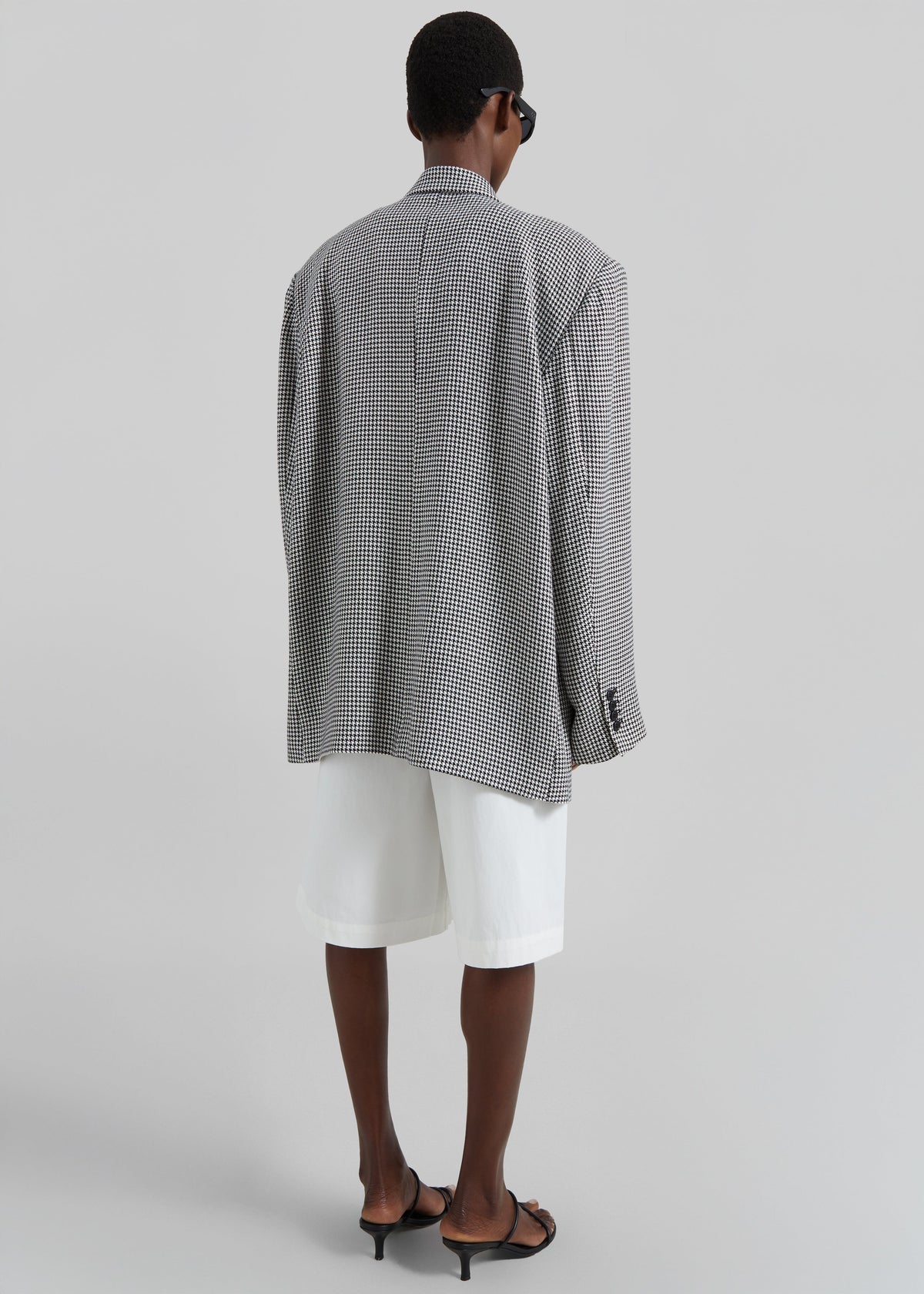 Olivella Oversized Padded Blazer - Black Houndstooth – view 9 of 10