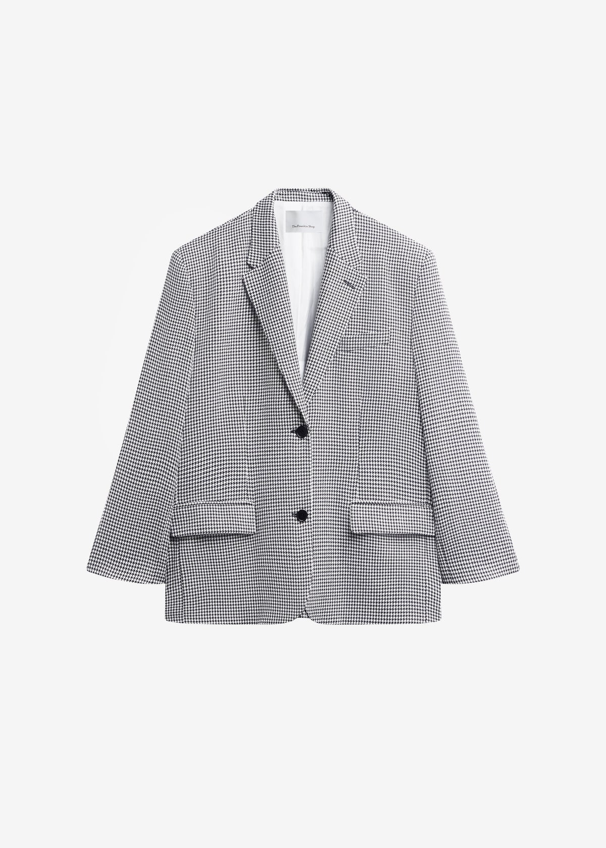 Olivella Oversized Padded Blazer - Black Houndstooth – view 10 of 10
