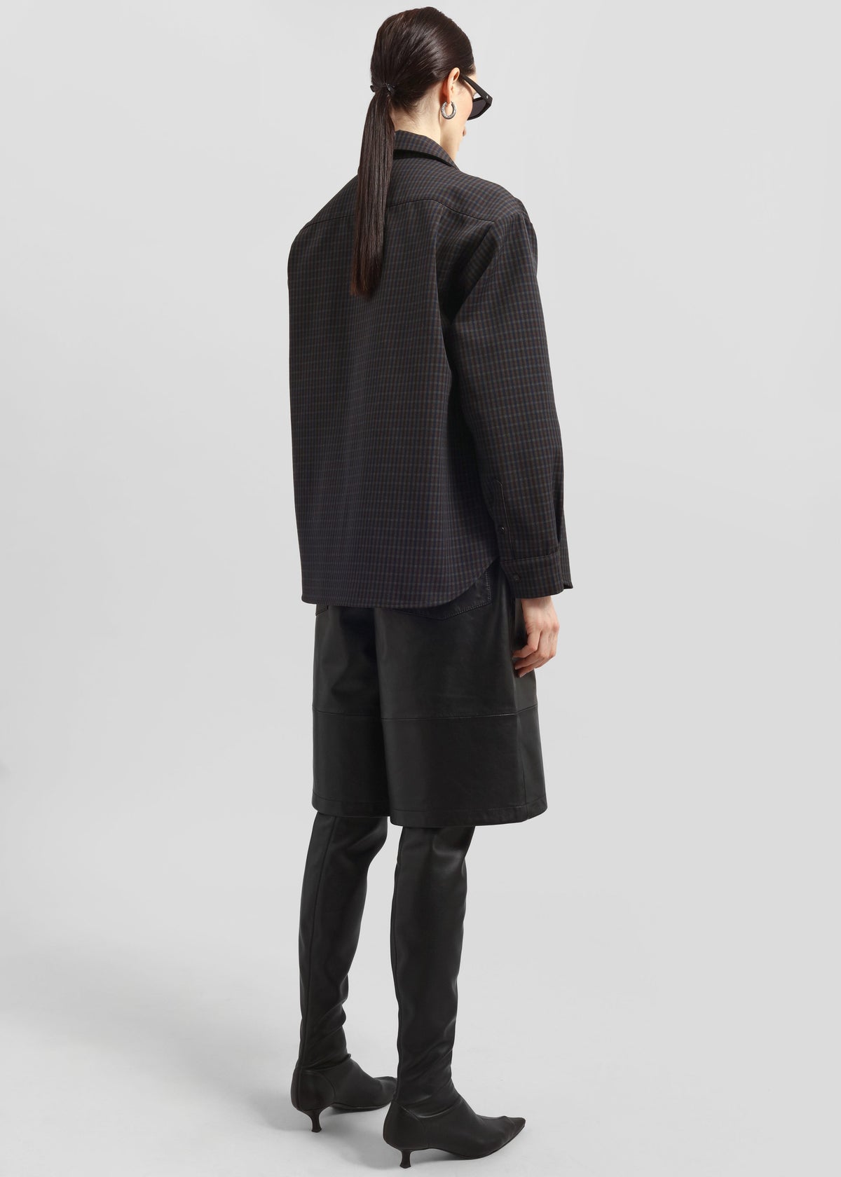 Olivia Leather Bermuda Shorts - Black – view 11 of 12
