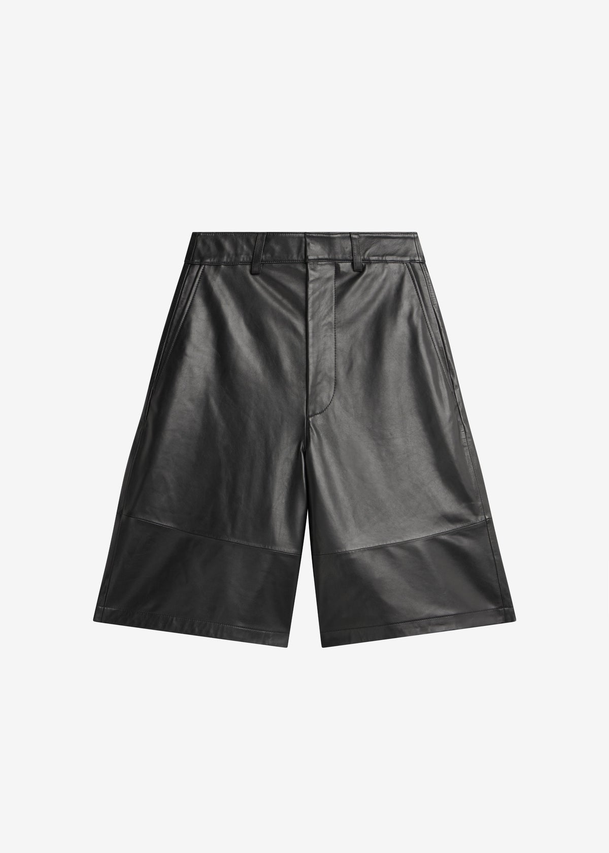Olivia Leather Bermuda Shorts - Black – view 12 of 12