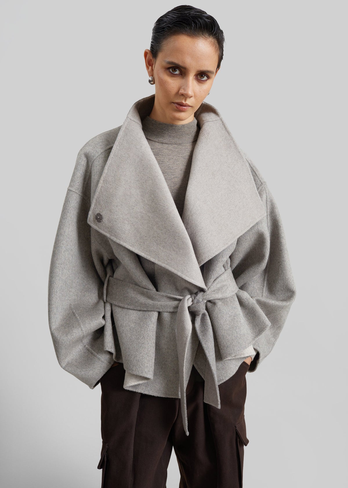 Onelle Wool Reversible Short Coat - Beige – view 1 of 1