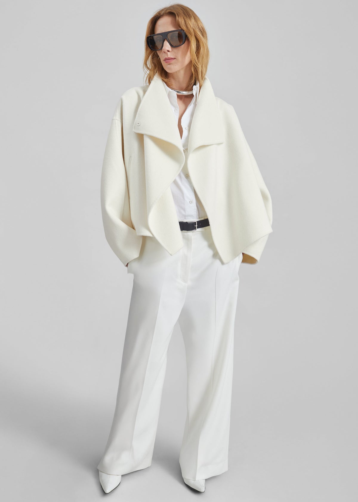 Onelle Wool Short Coat - White – view 1 of 12