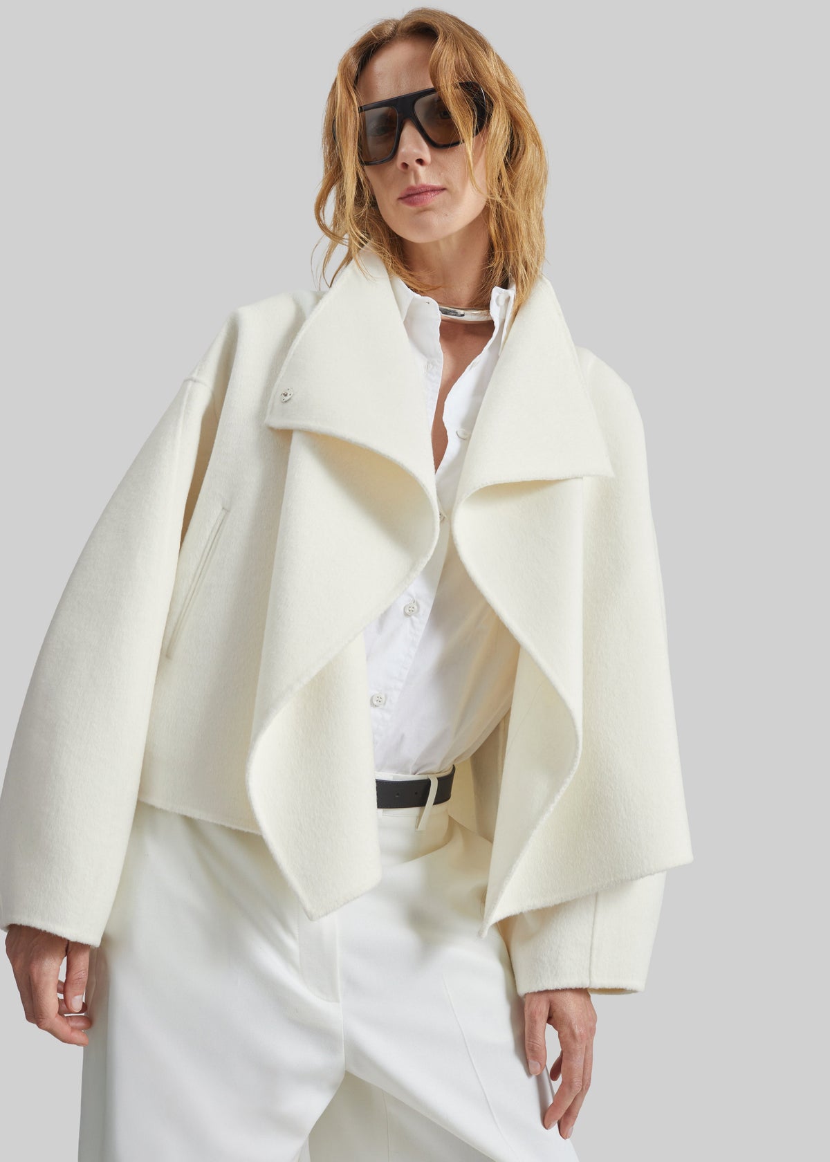 Onelle Wool Short Coat - White – view 7 of 12