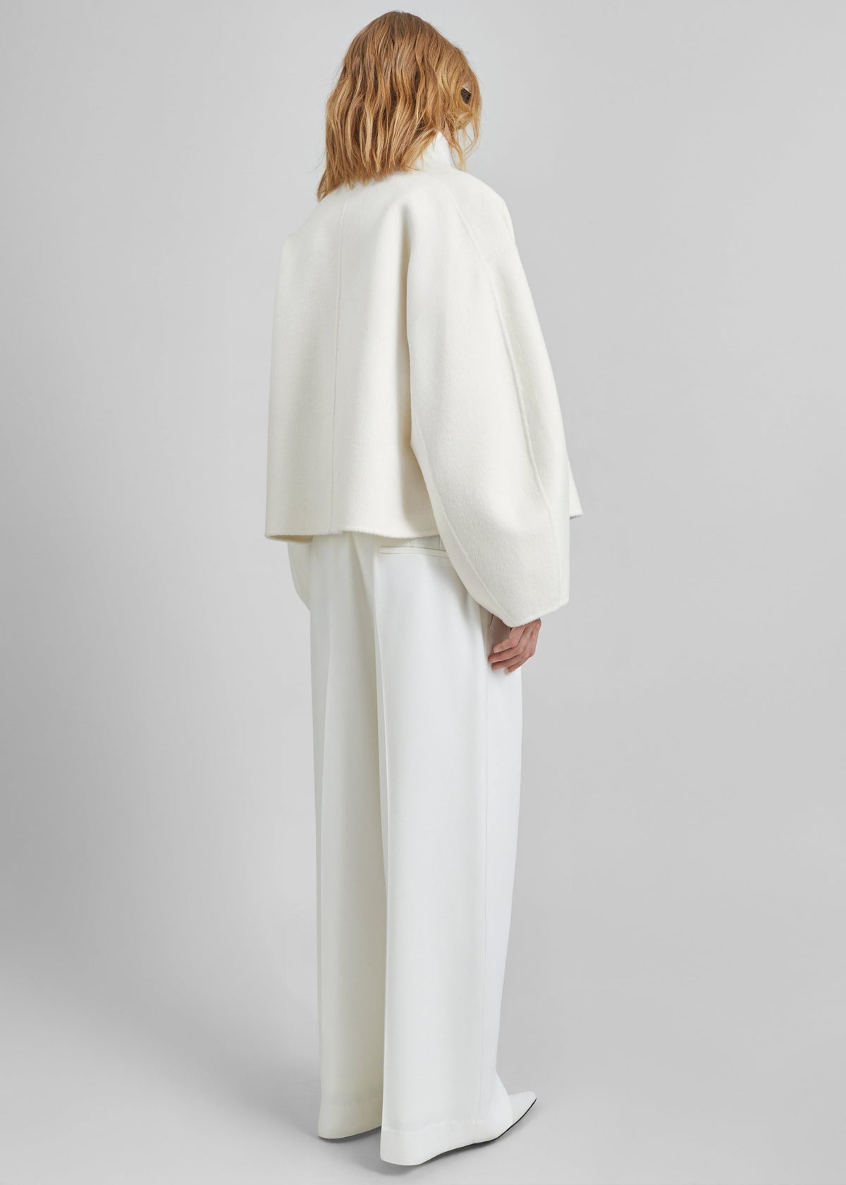 Onelle Wool Short Coat - White – view 11 of 12