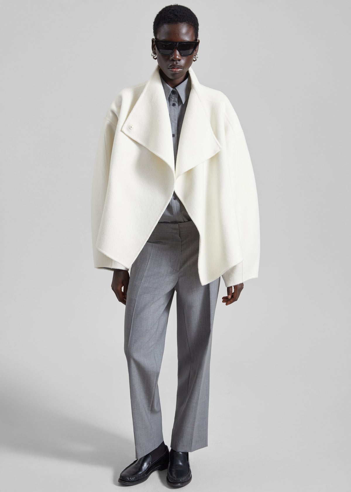 Onelle Wool Short Coat - White – view 9 of 12