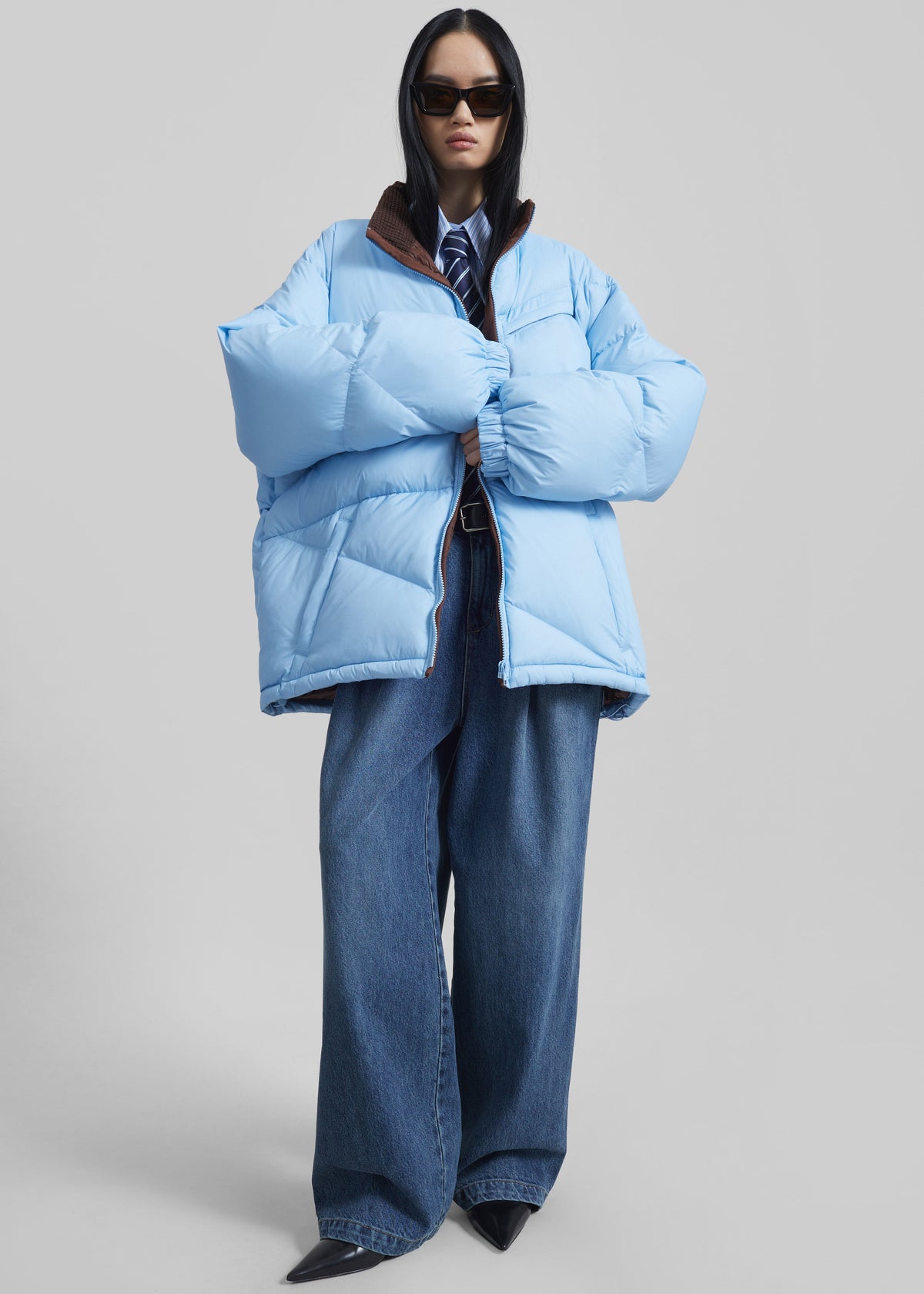 Orino Oversized Puffer Jacket - Blue – view 3 of 9