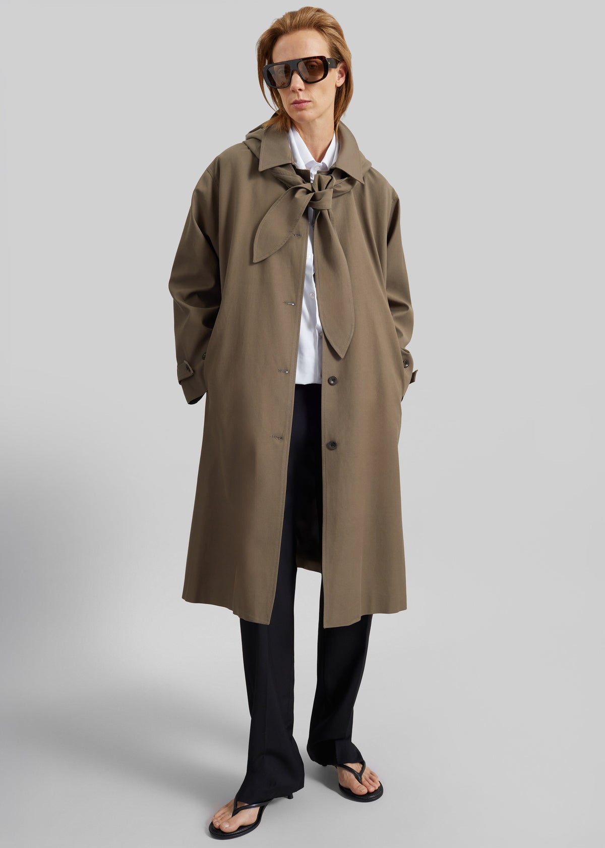 Orly Detachable Hood Trench Coat - Brown – view 4 of 8
