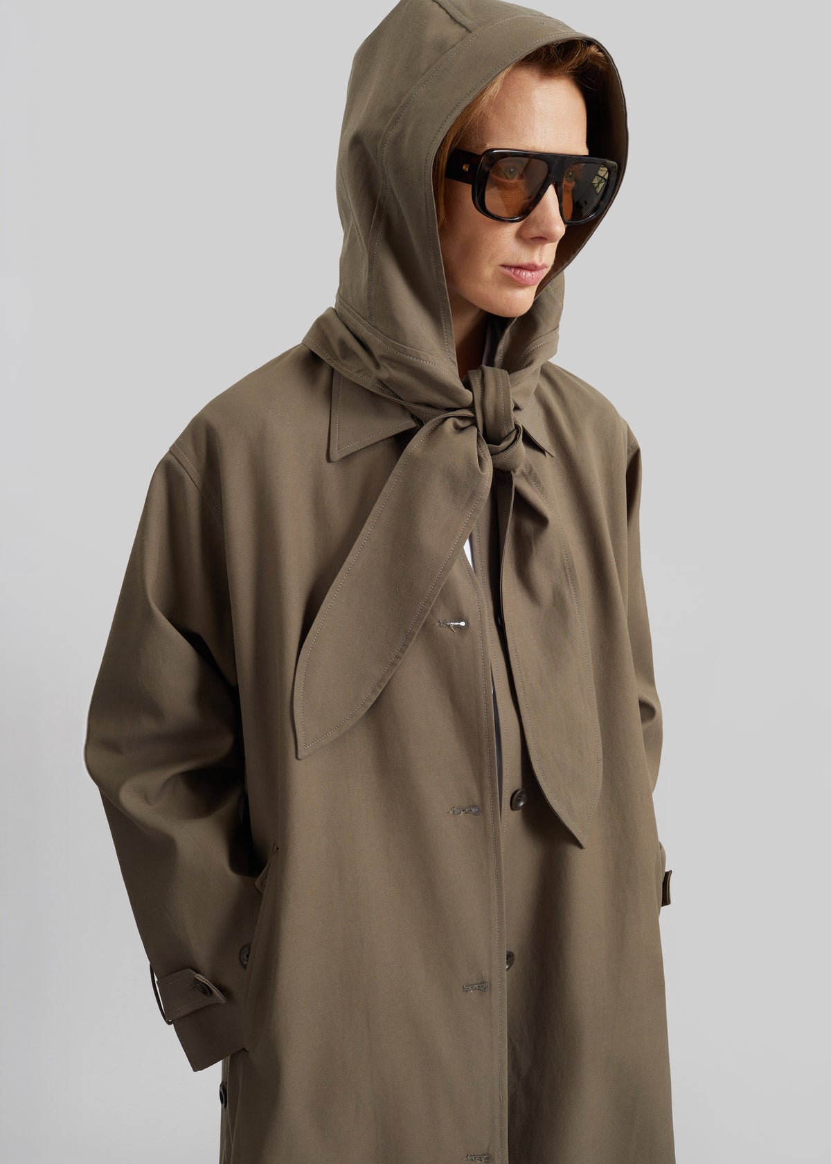 Orly Detachable Hood Trench Coat - Brown – view 6 of 8