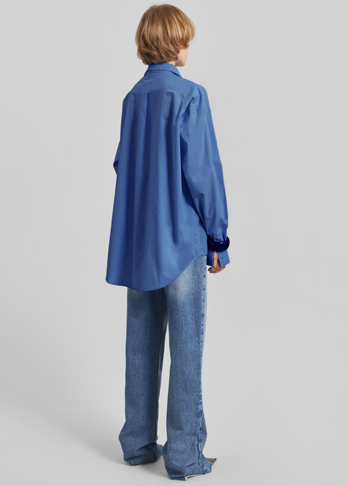 Ornella Side Button-Up Shirt - Cobalt – view 5 of 6
