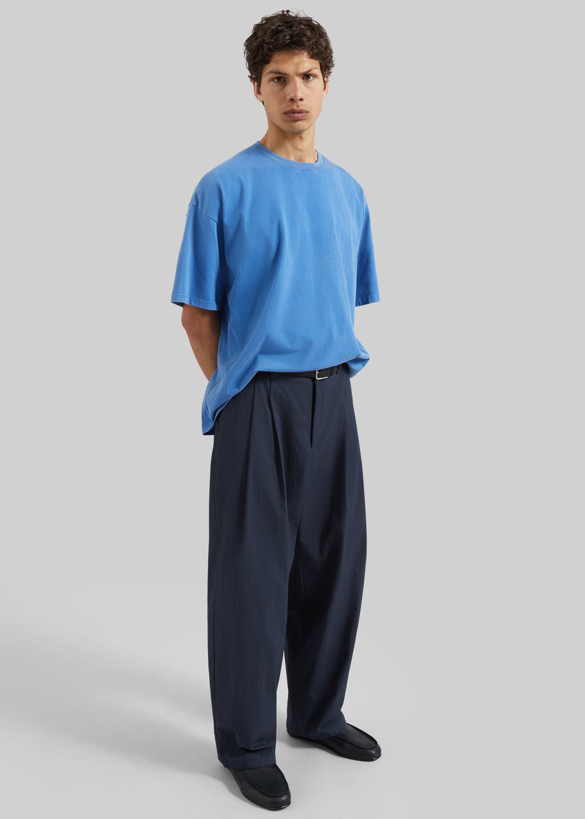 Osaka Pleated Pants - Navy – view 1 of 8