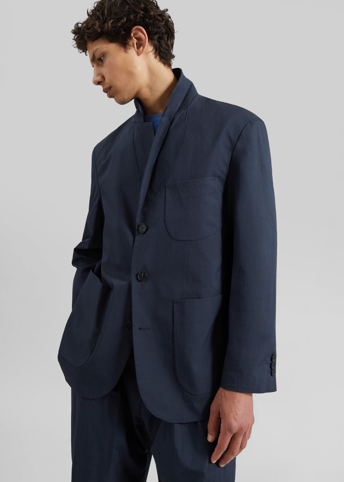 Osaka Single Breasted Blazer - Navy – view 1 of 8