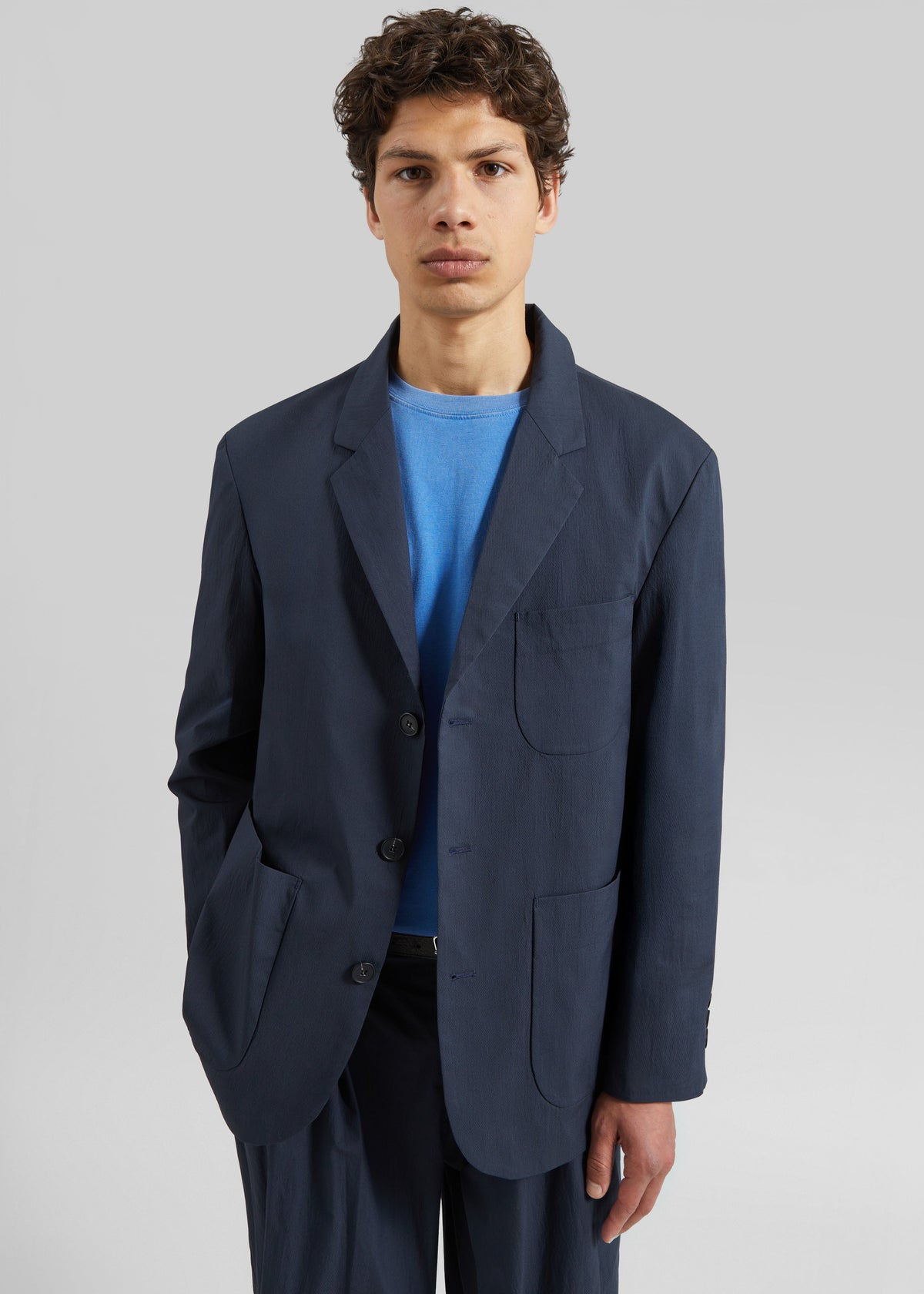 Osaka Single Breasted Blazer - Navy – view 5 of 8