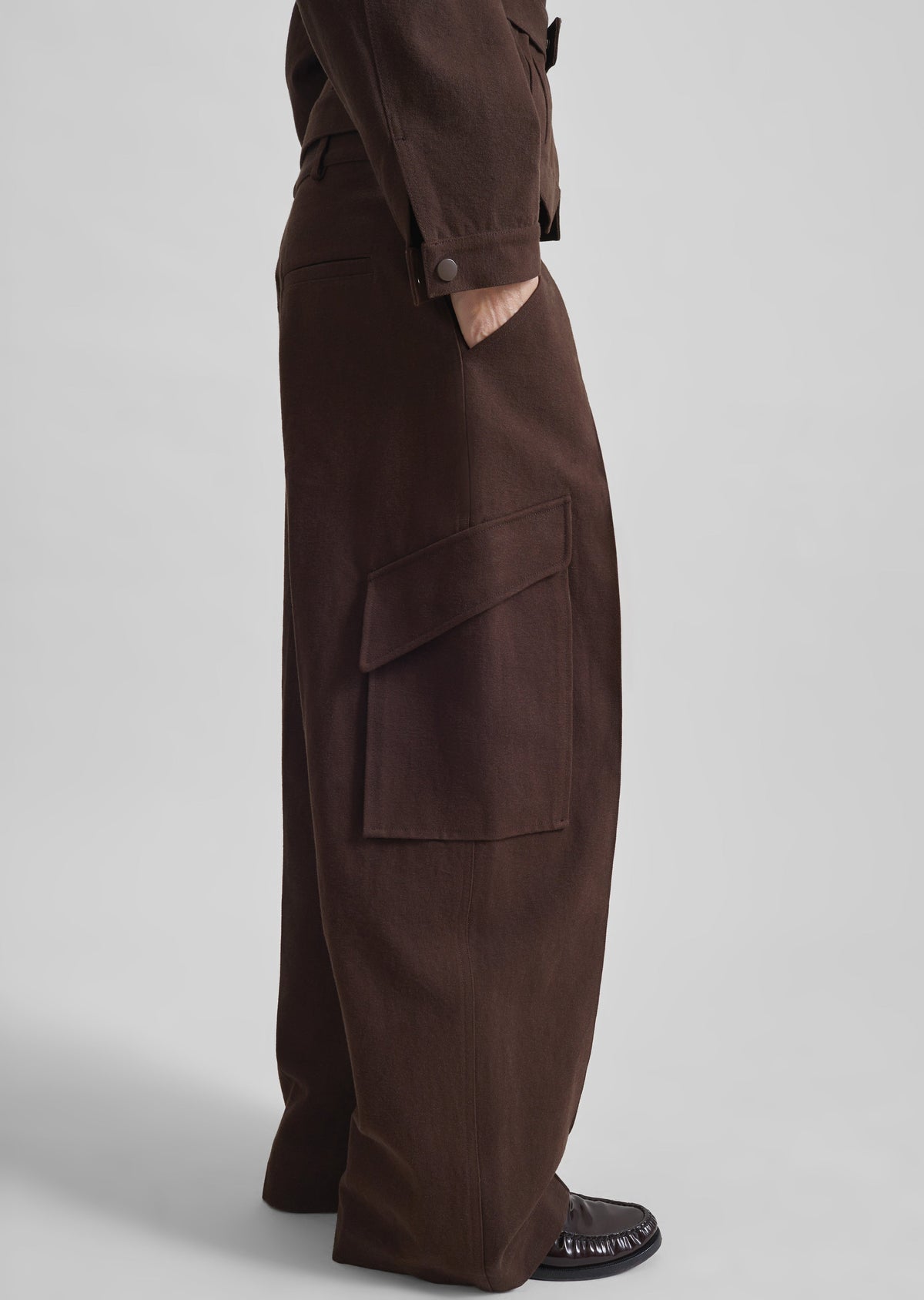 Oslo Cotton Cargo Pants - Brown – view 2 of 6