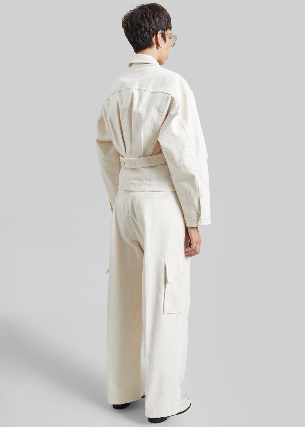 Oslo Cotton Cinched Jacket - Beige – view 8 of 9