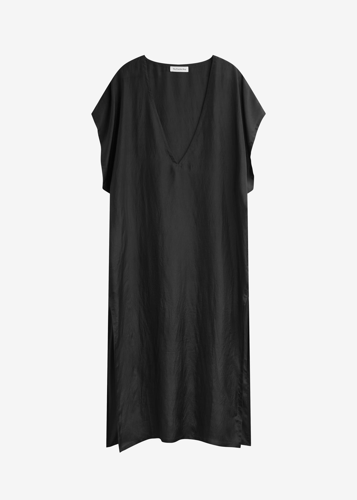 Ostuni Sheer Silk Kaftan Dress - Black – view 7 of 7