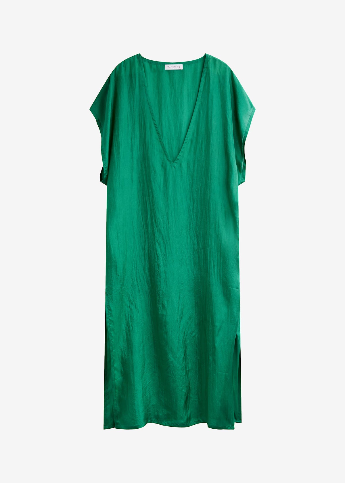 Ostuni Sheer Silk Kaftan Dress - Emerald – view 7 of 7