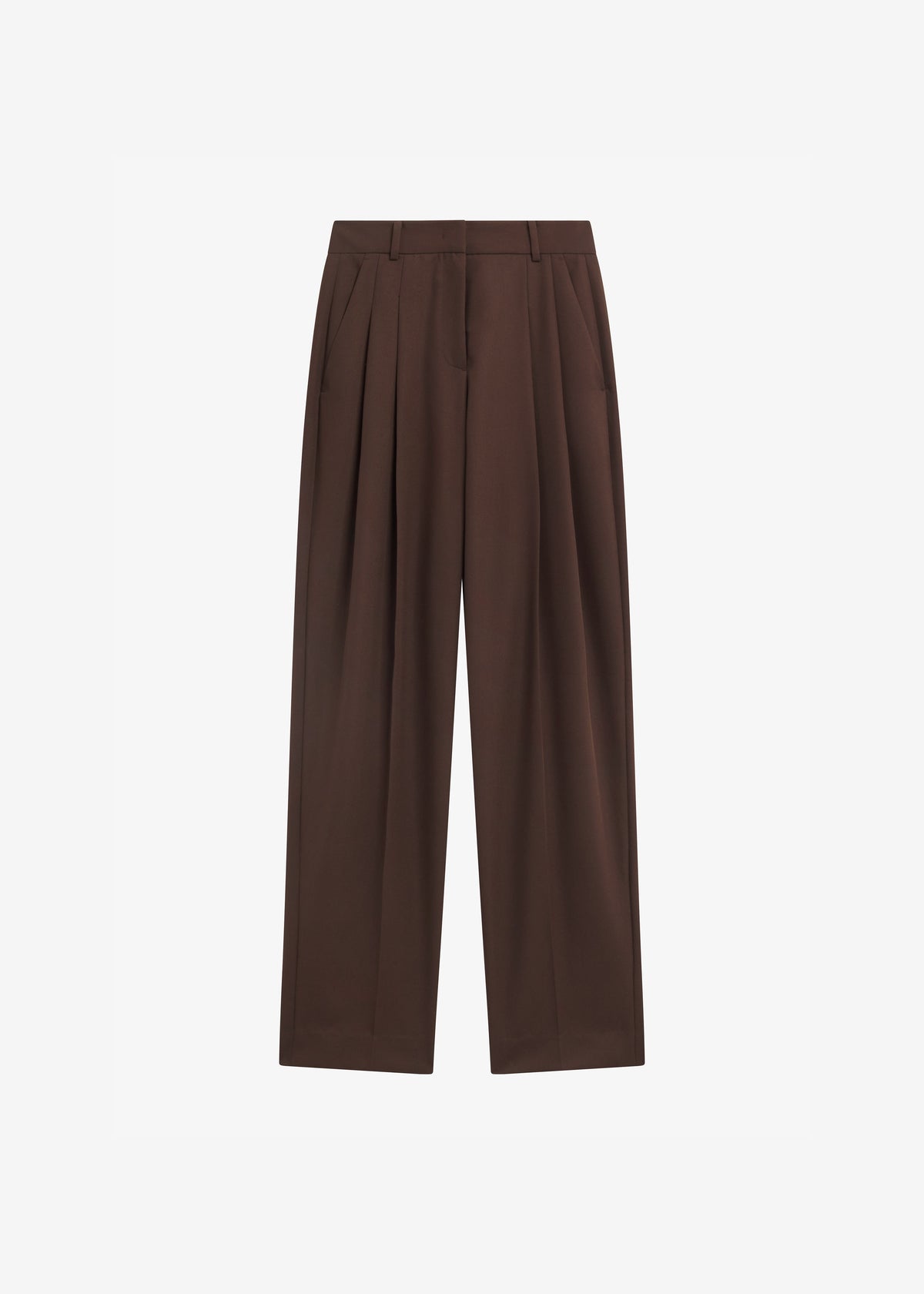 Gelso Pleated Twill Trousers - Brown – view 9 of 9