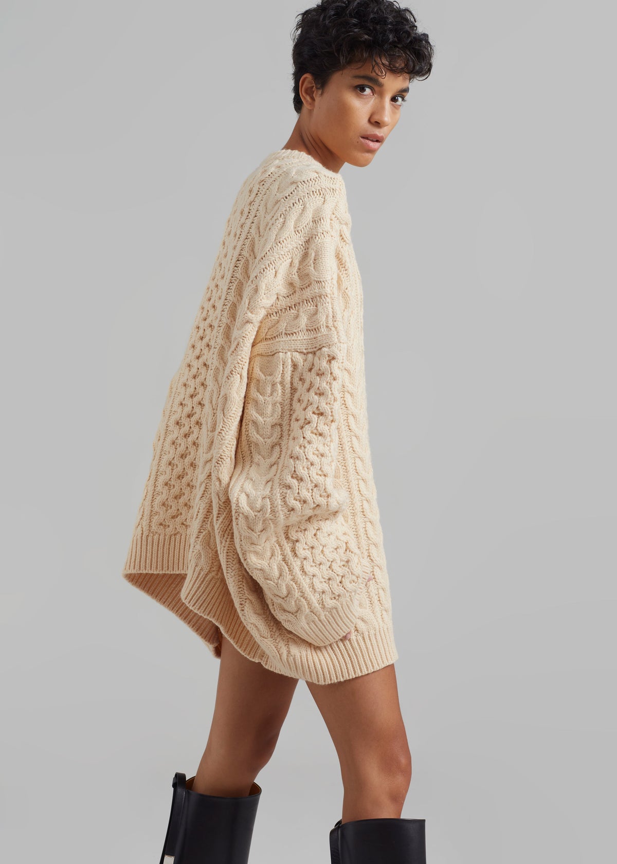 Pailey Braided Sweater - Cream – view 7 of 9