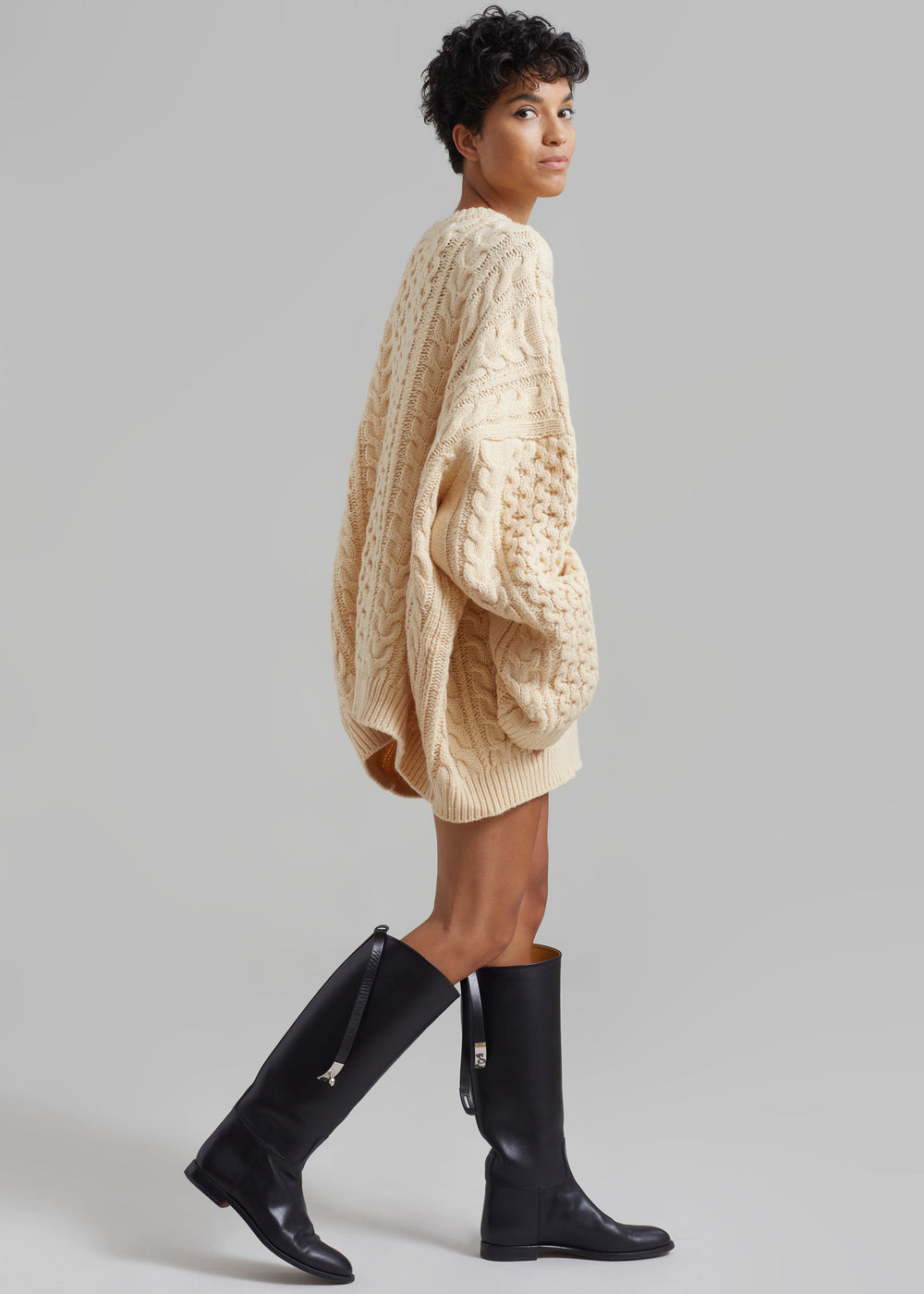 Pailey Braided Sweater - Cream – view 1 of 9
