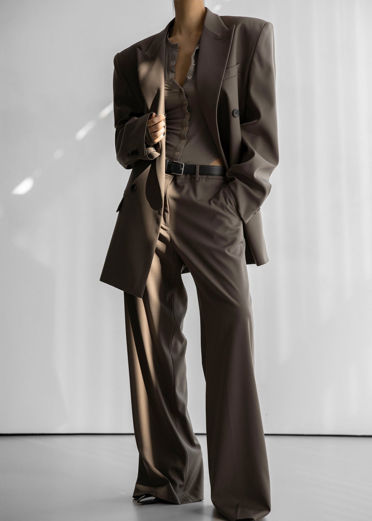 Pallen Double Breasted Blazer - Brown – view 6 of 19