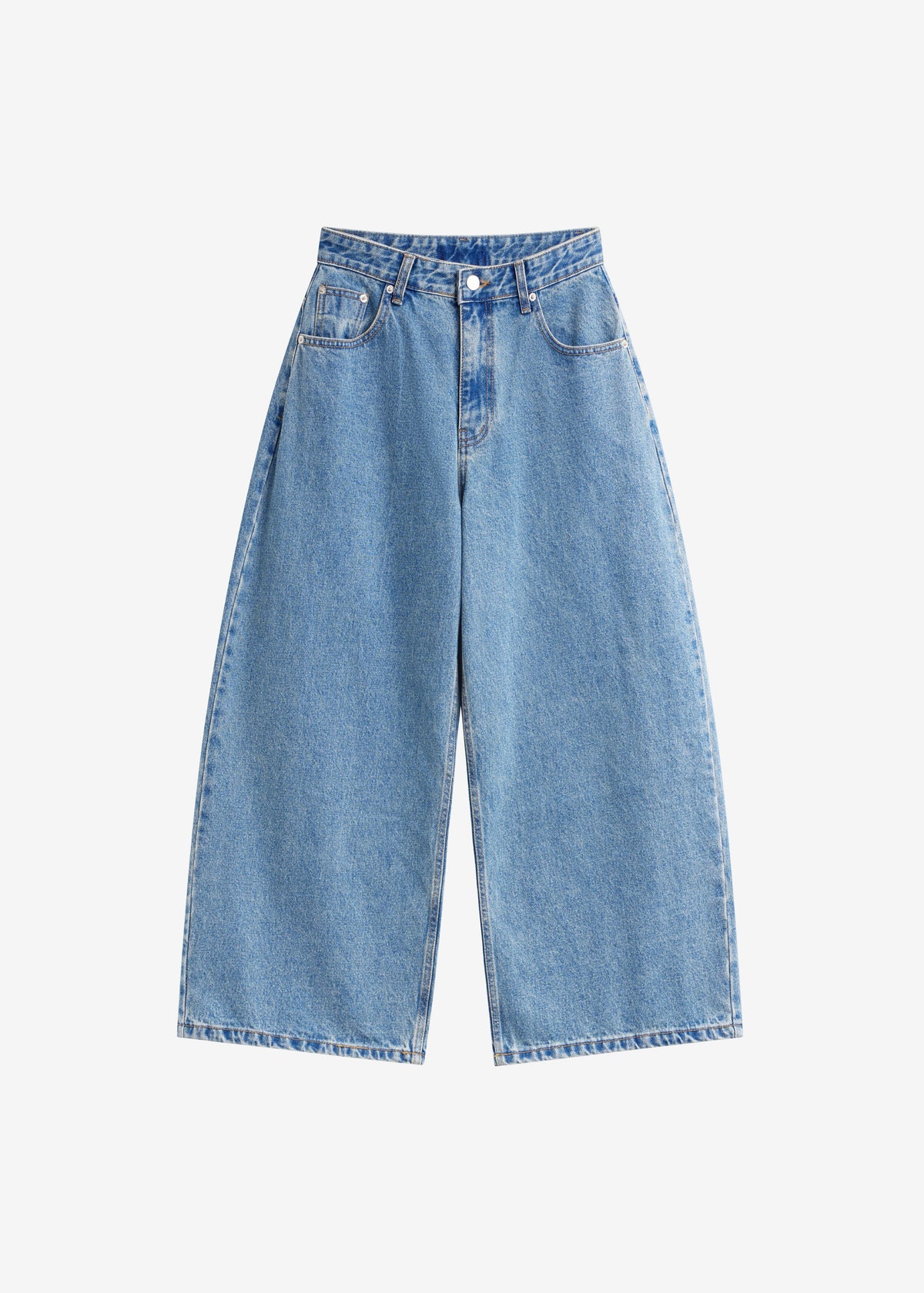 Palmi Cropped Barrel Leg Jeans - Medium Wash – view 7 of 7