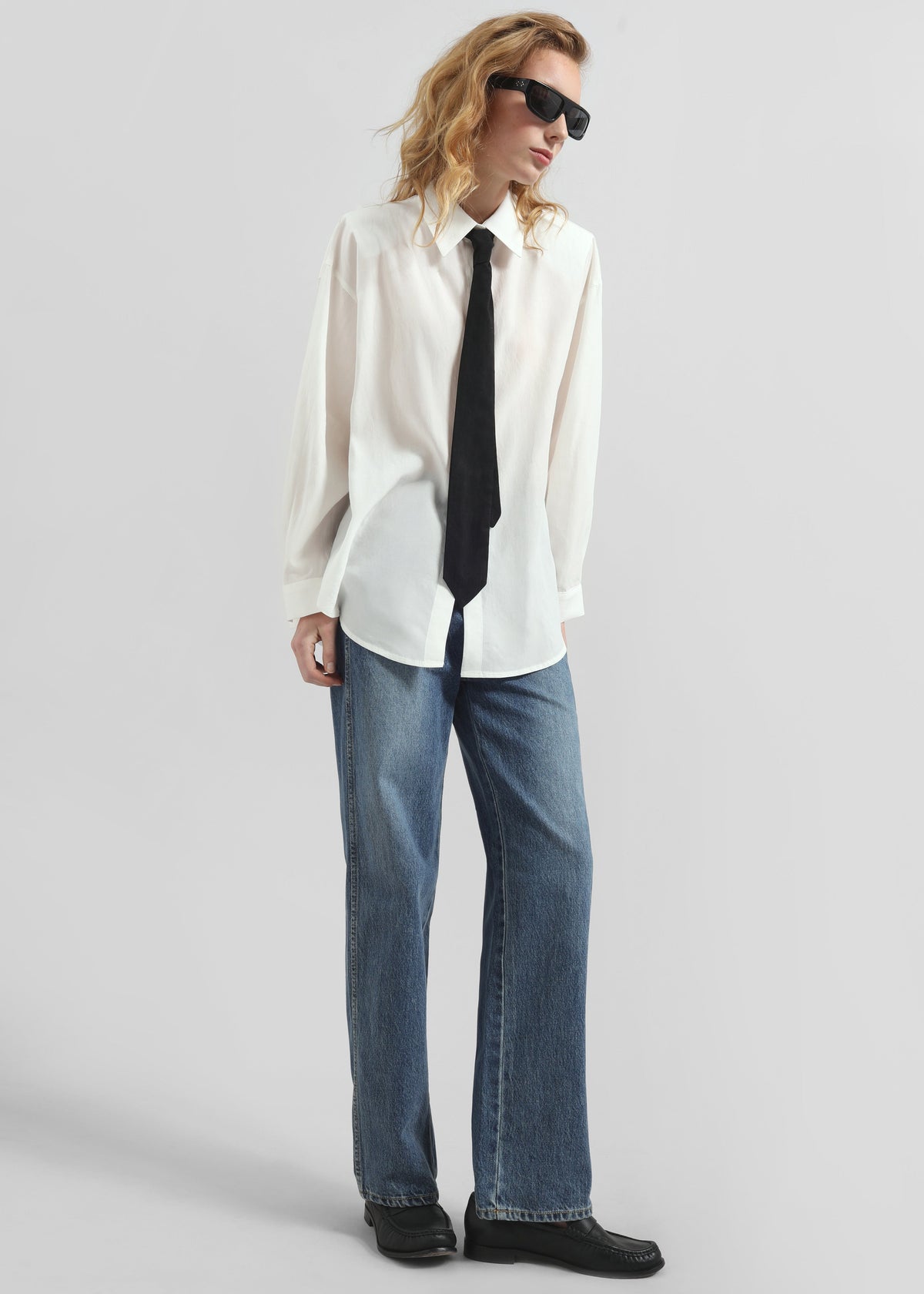 Patti Neck Tie Shirt - White – view 2 of 7