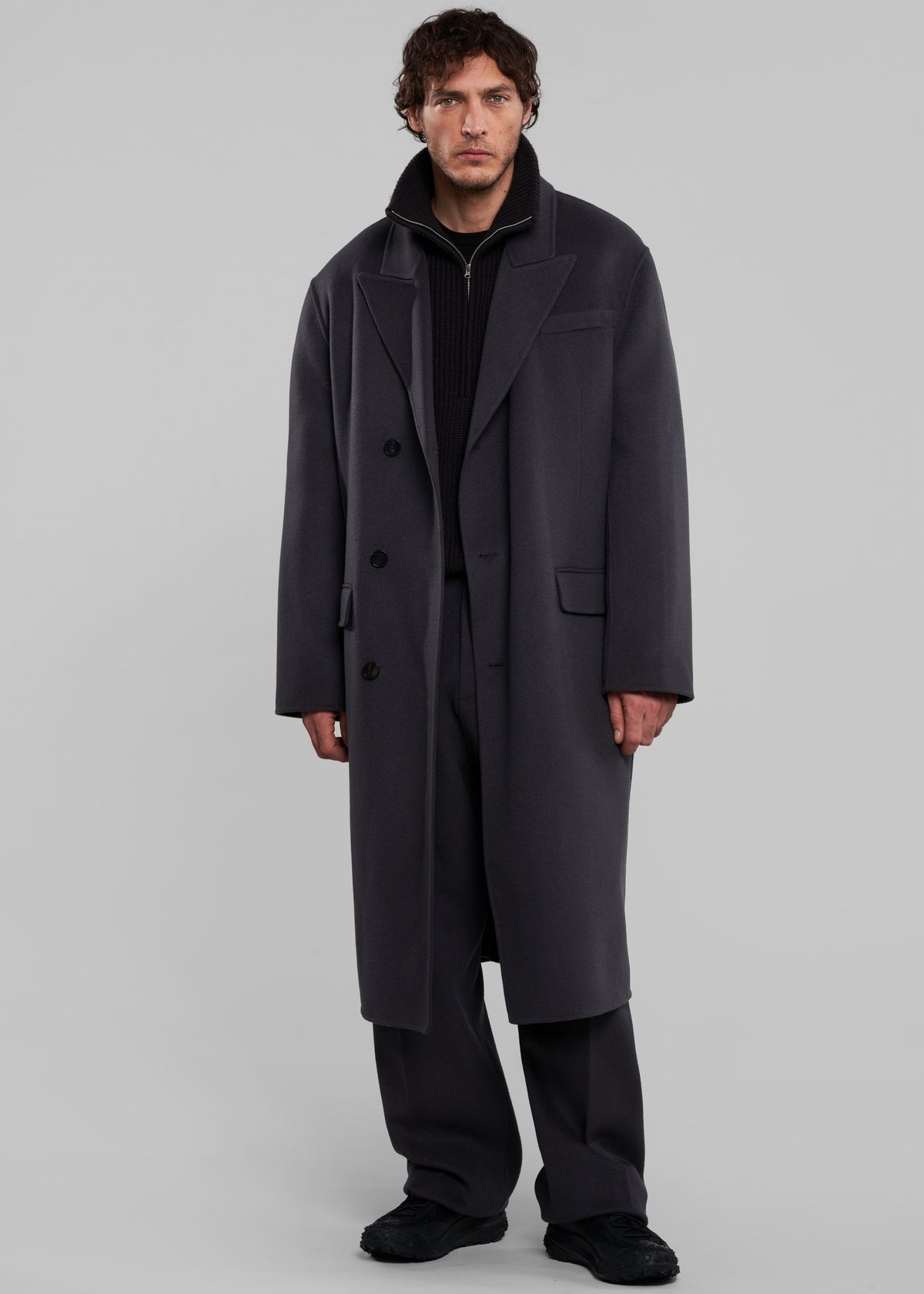 Paxton Wool Coat - Dark Grey – view 1 of 8
