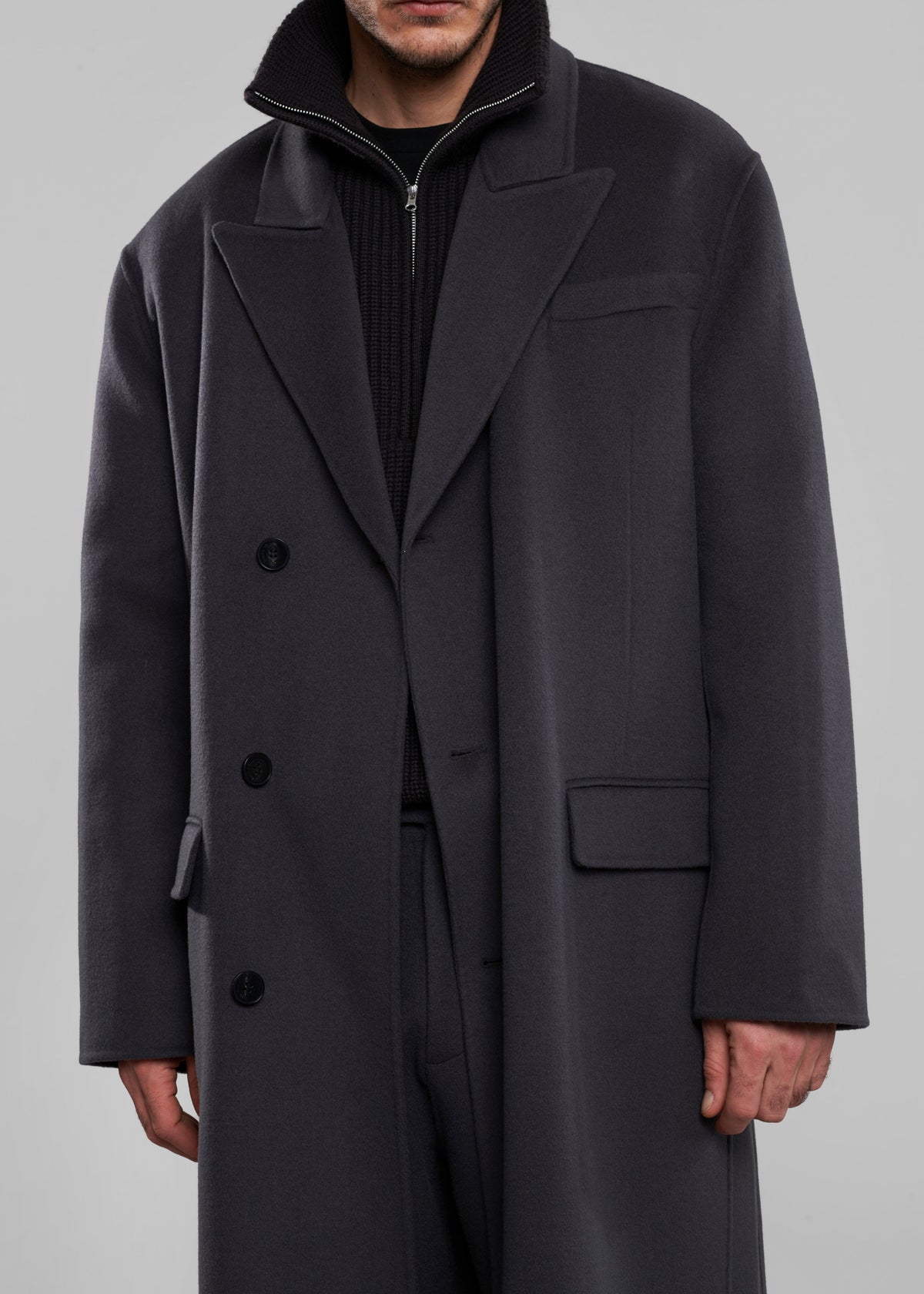 Paxton Wool Coat - Dark Grey – view 5 of 8