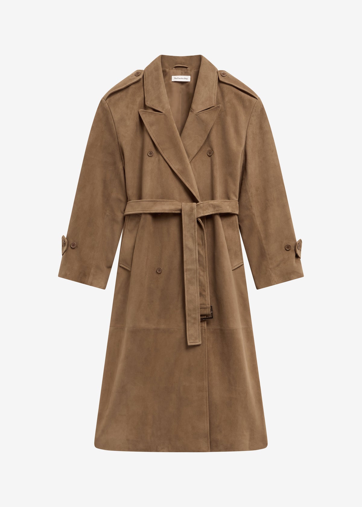 Pembroke Faux Suede Trench - Camel – view 6 of 6