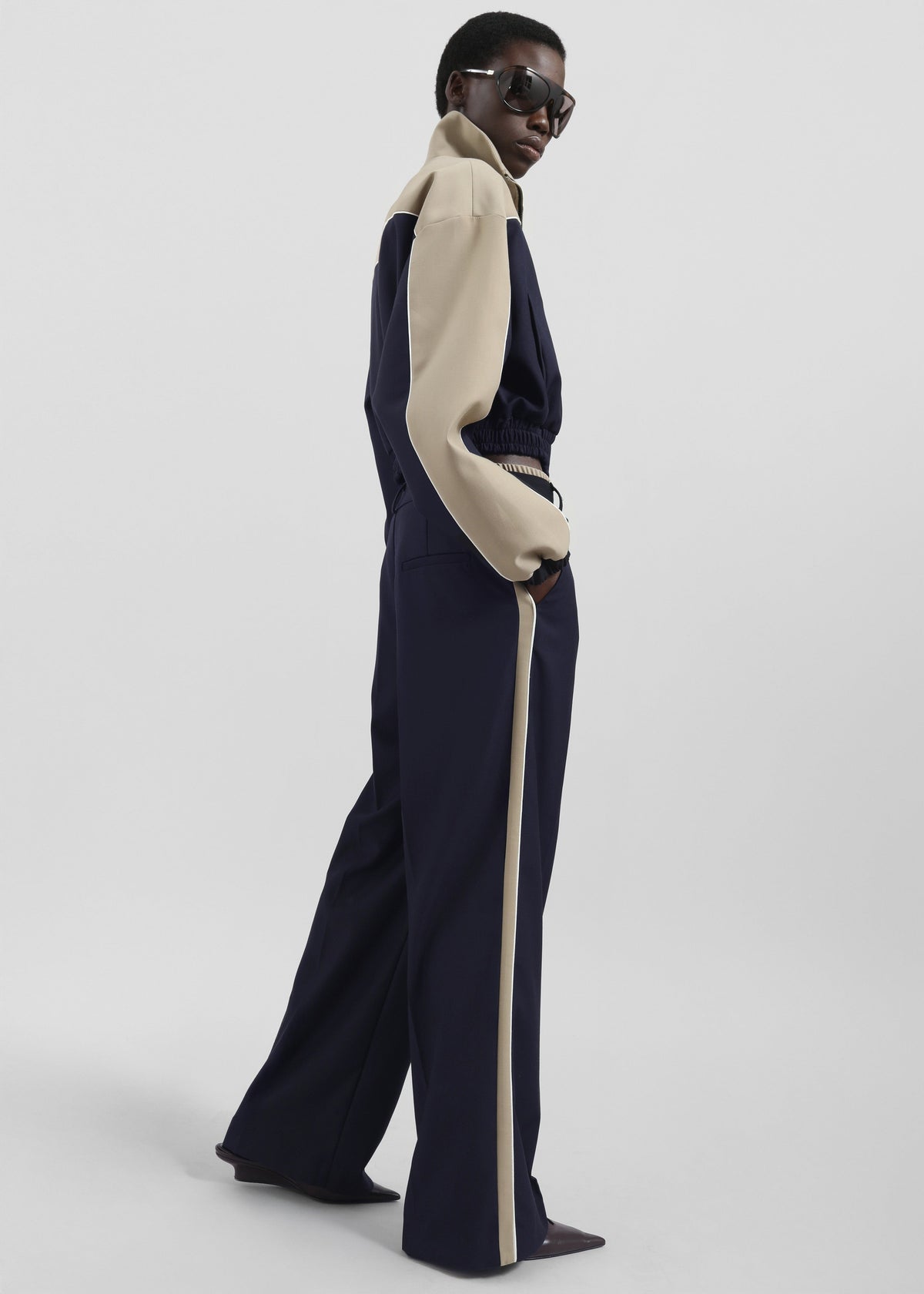 Penally Cropped Jacket - Navy – view 3 of 11