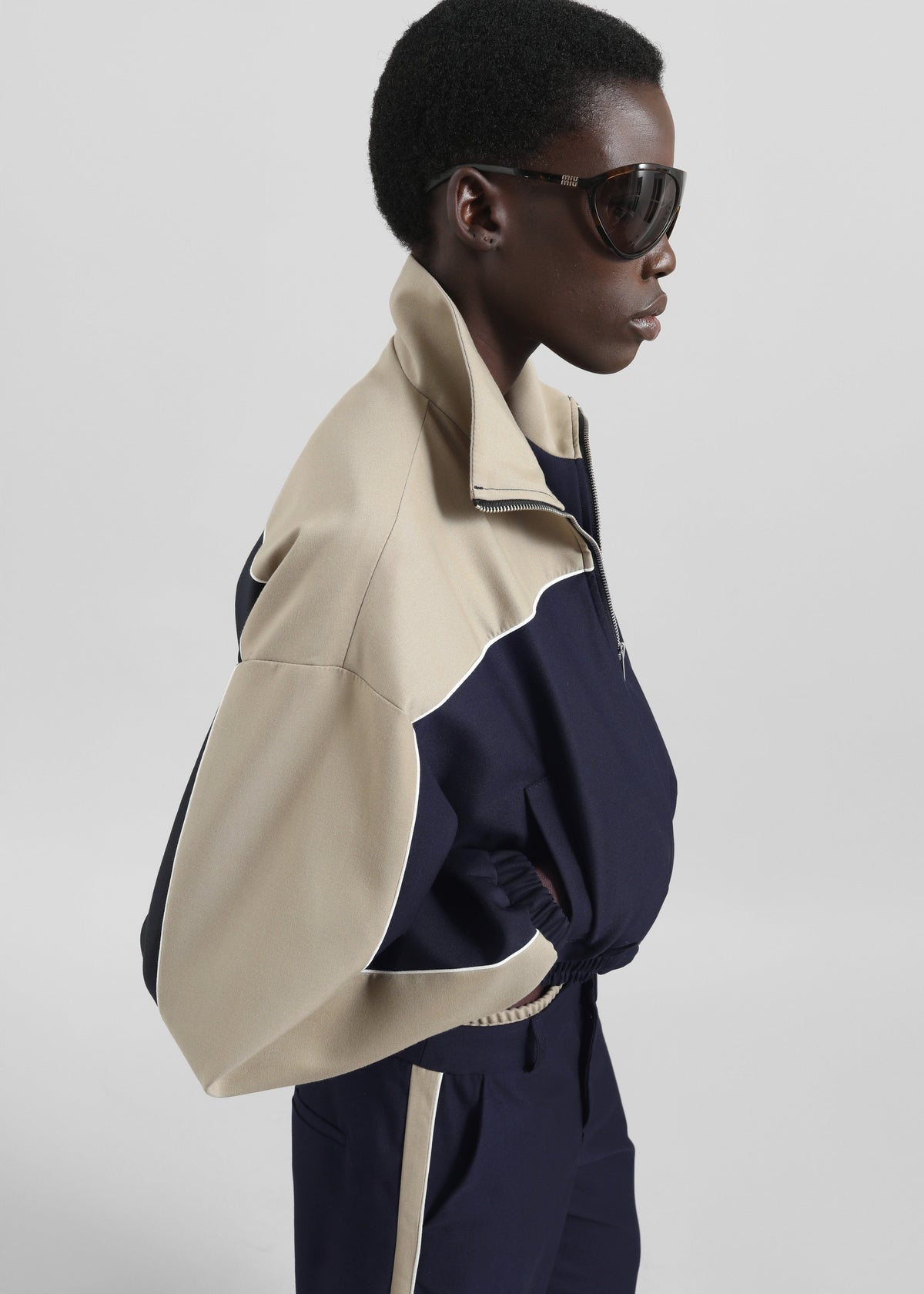 Penally Cropped Jacket - Navy – view 10 of 11
