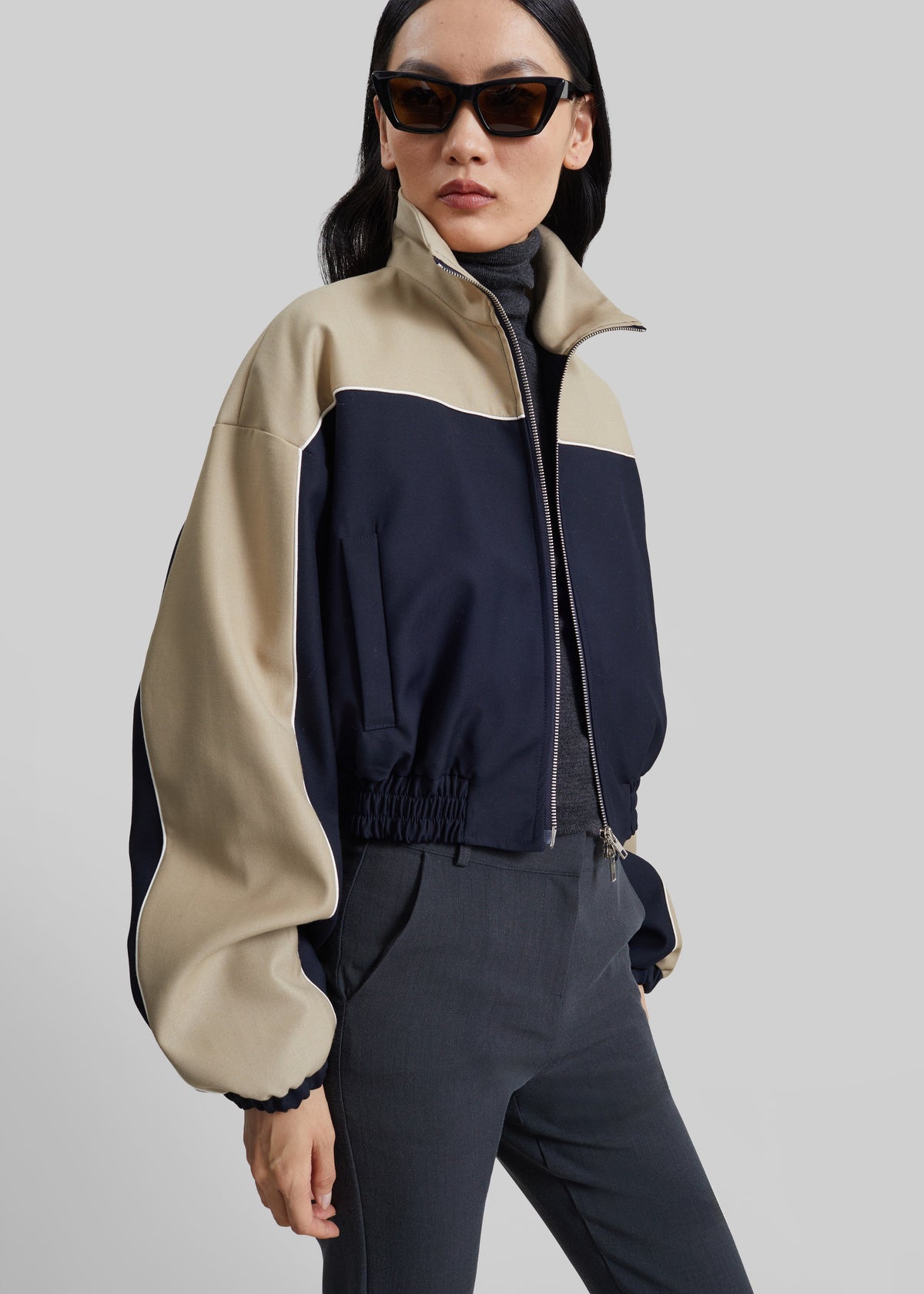 Penally Cropped Jacket - Navy – view 5 of 11
