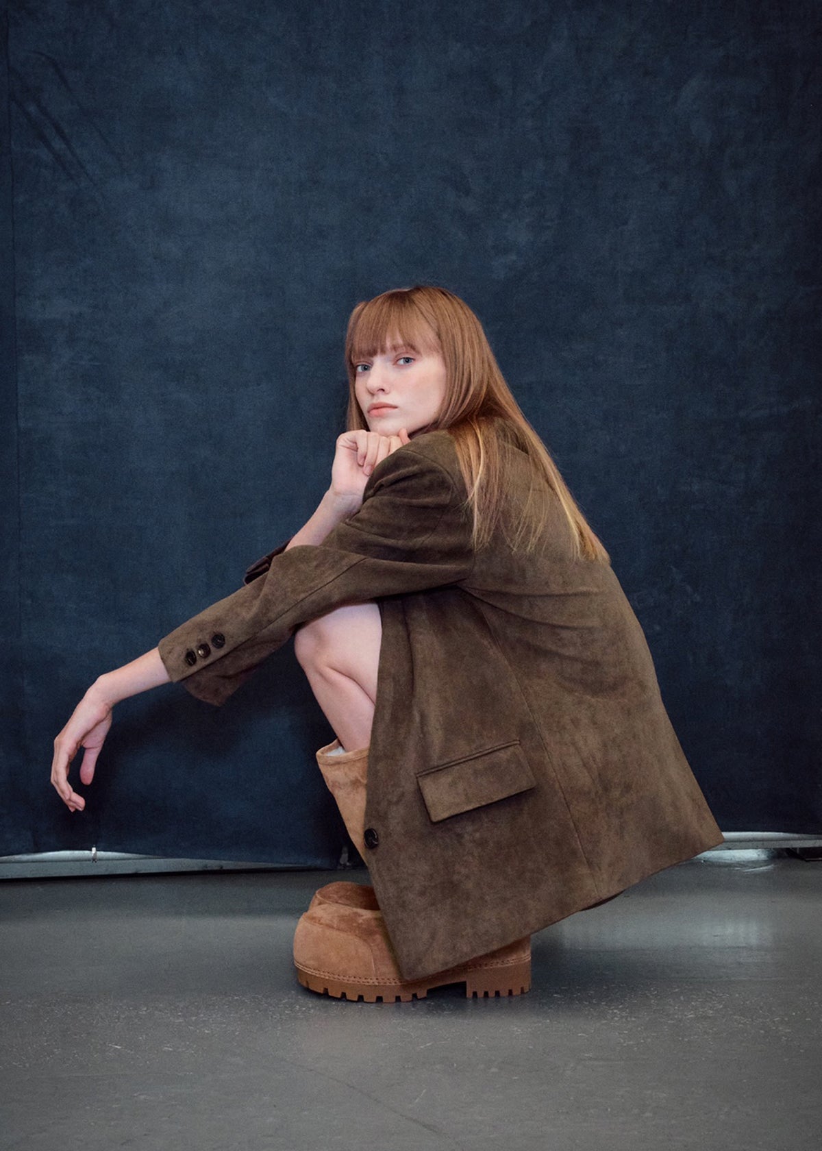 Peoria Faux Suede Blazer - Brown – view 11 of 13