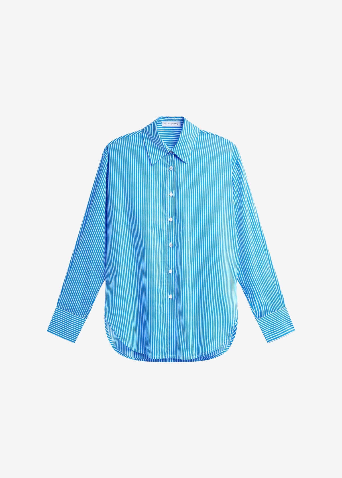 Peri Cotton Shirt - Blue/White Stripe – view 7 of 7