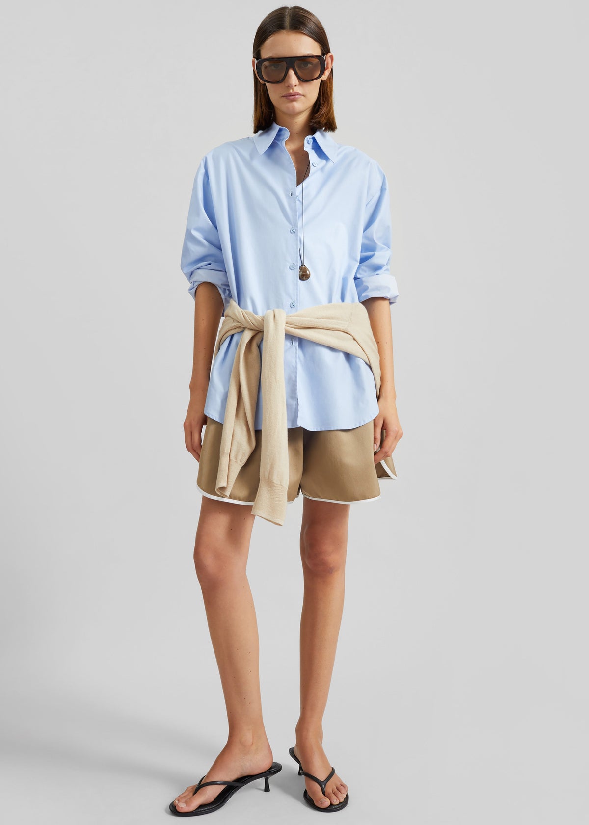 Peri Cotton Shirt - Light Blue – view 2 of 8