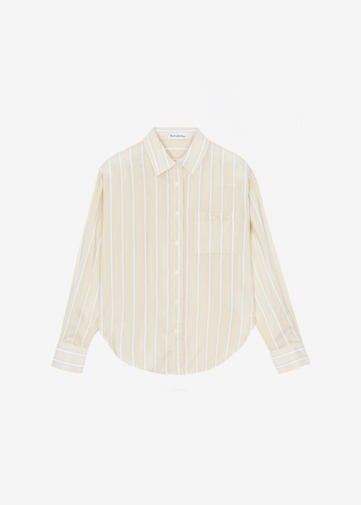 Peri Fluid Shirt - Yellow/White Stripe – view 7 of 7