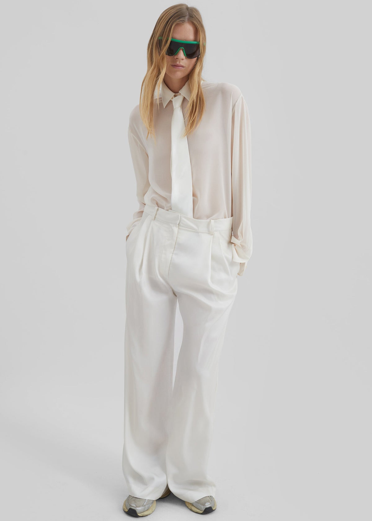 Peri Georgette Shirt - Ivory – view 2 of 8