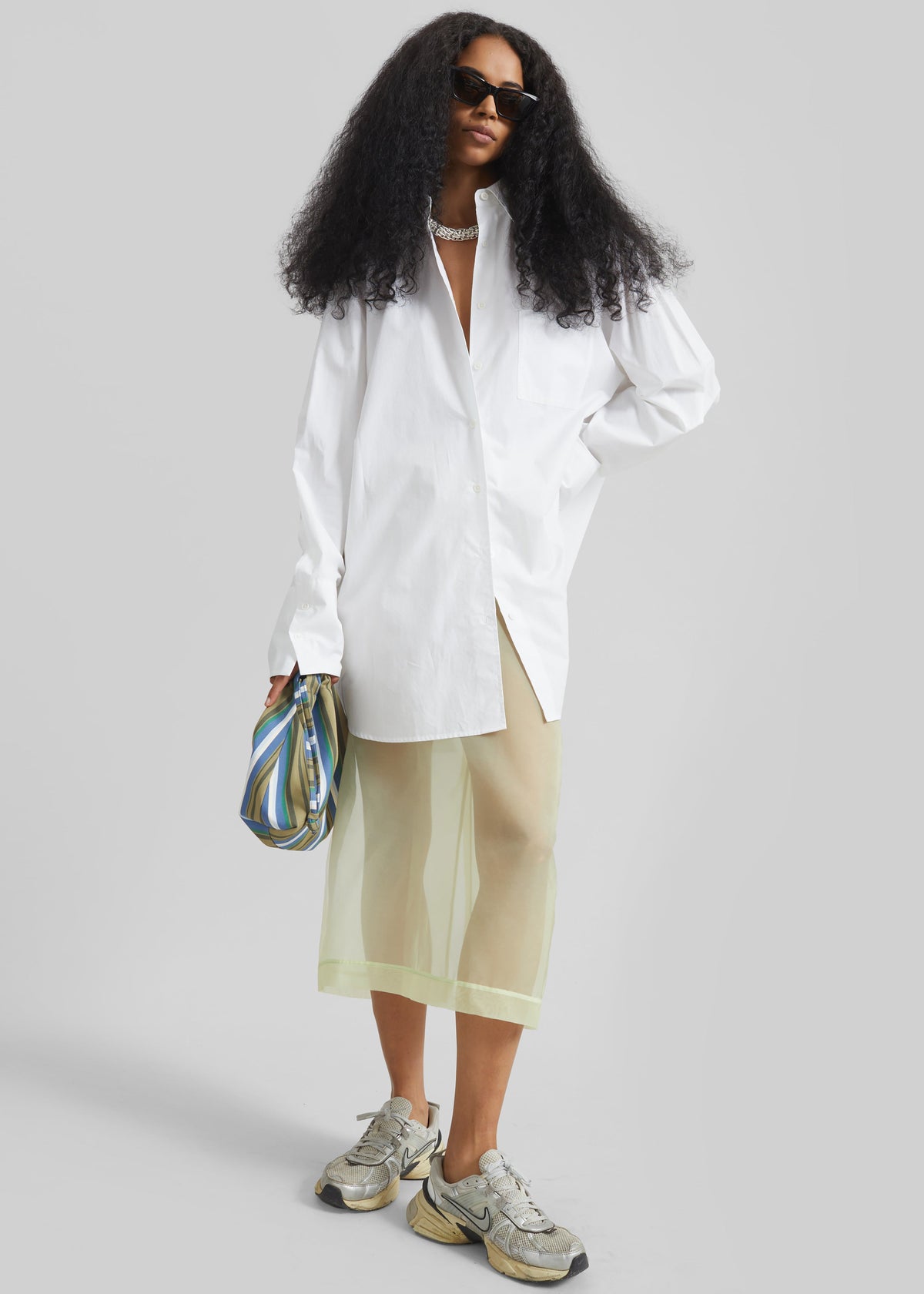 Peri Sheer Midi Skirt - Pale Yellow – view 2 of 7