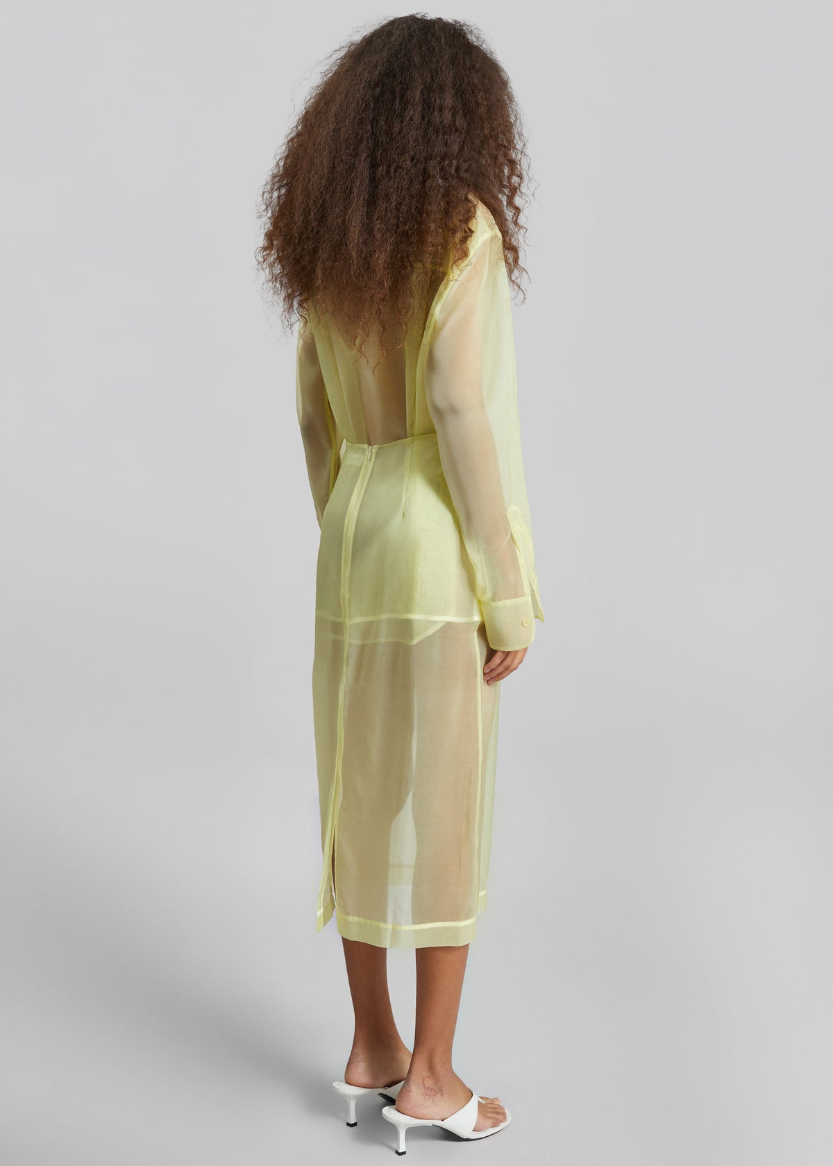 Peri Sheer Shirt - Pale Yellow – view 5 of 6