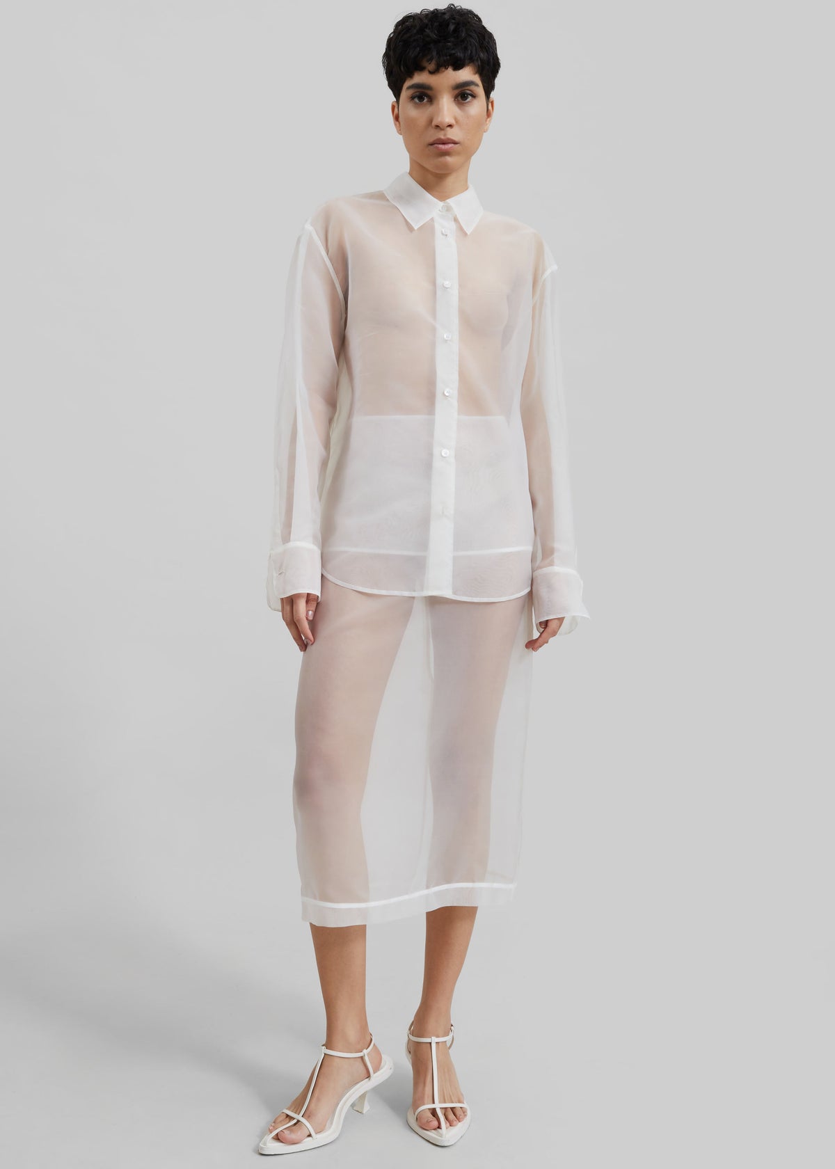 Peri Sheer Shirt - White – view 1 of 8
