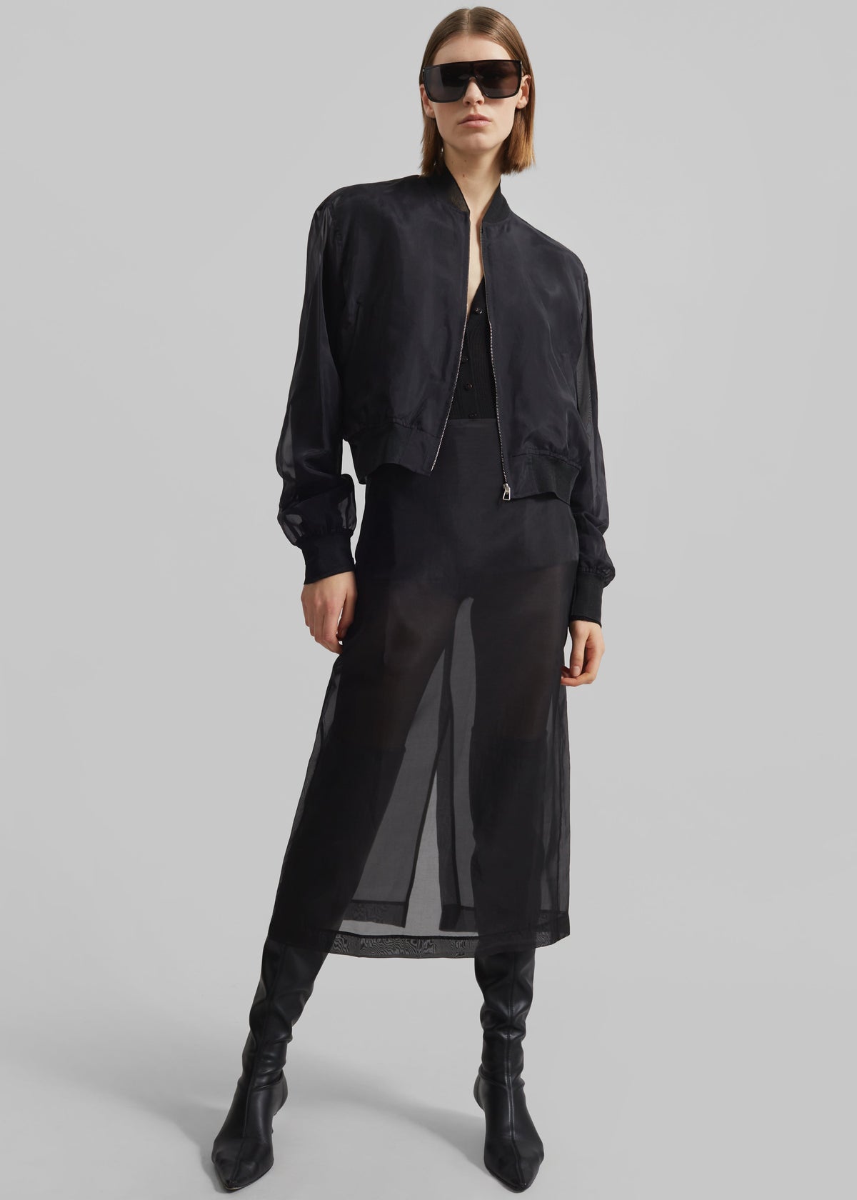 Peri Sheer Midi Skirt - Black – view 6 of 12