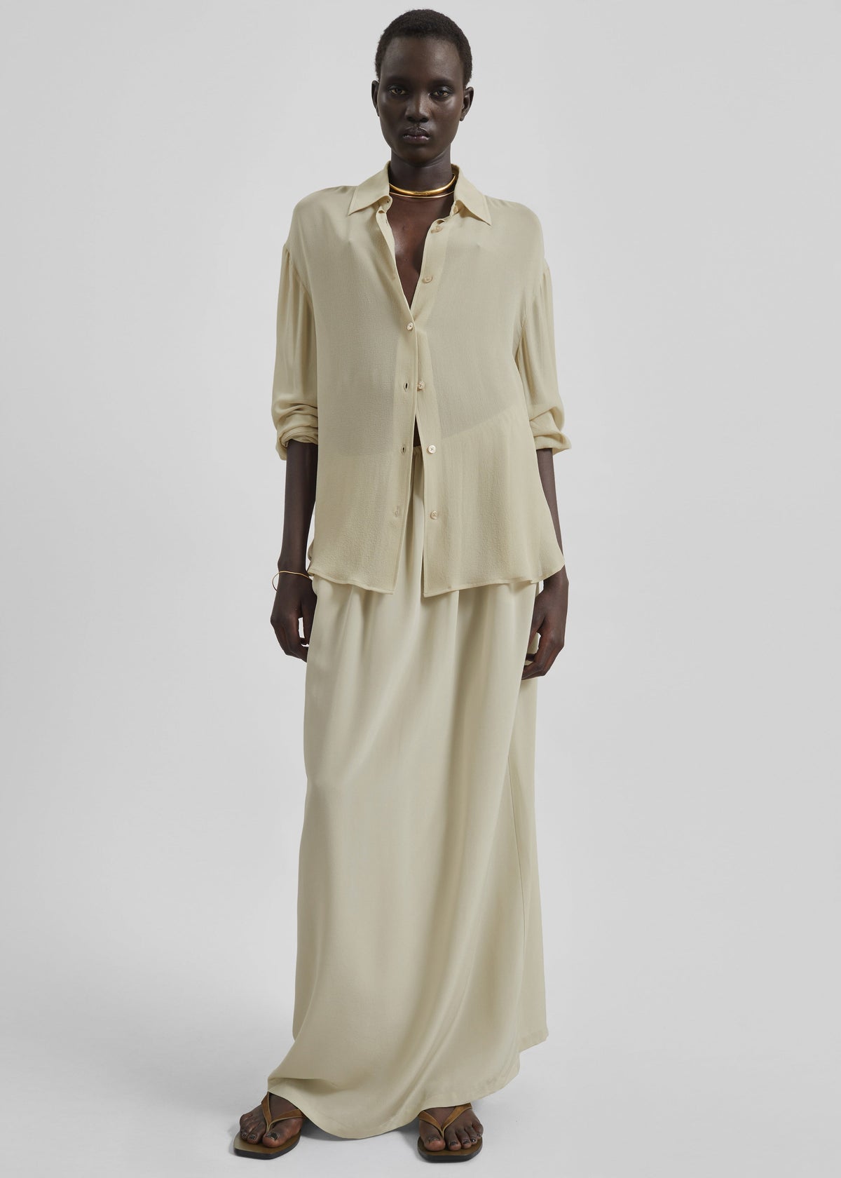 Peri Georgette Shirt - Cement – view 3 of 14