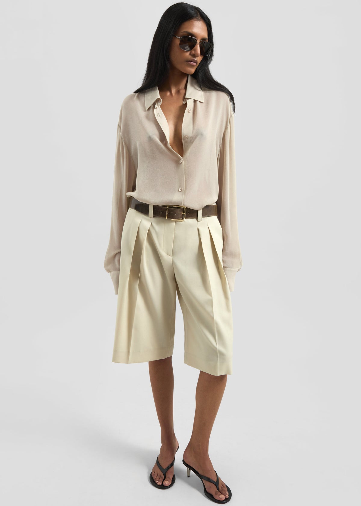 Peri Georgette Shirt - Cement – view 9 of 14