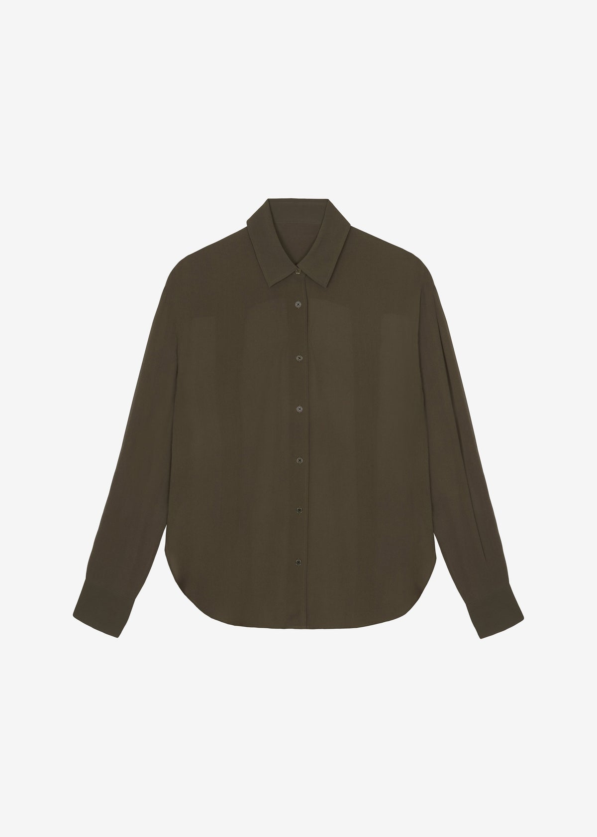 Peri Georgette Shirt - Khaki – view 8 of 8