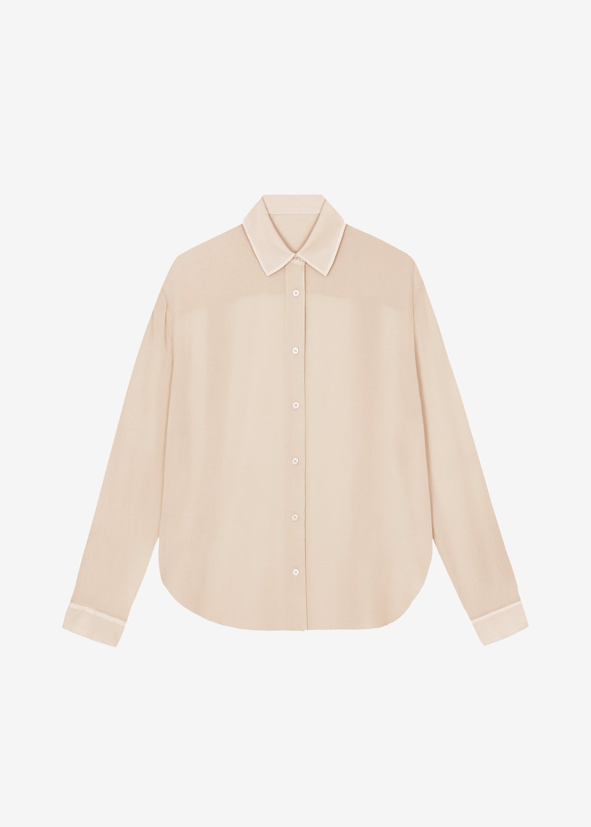 Peri Silk Georgette Shirt - Beige – view 11 of 11